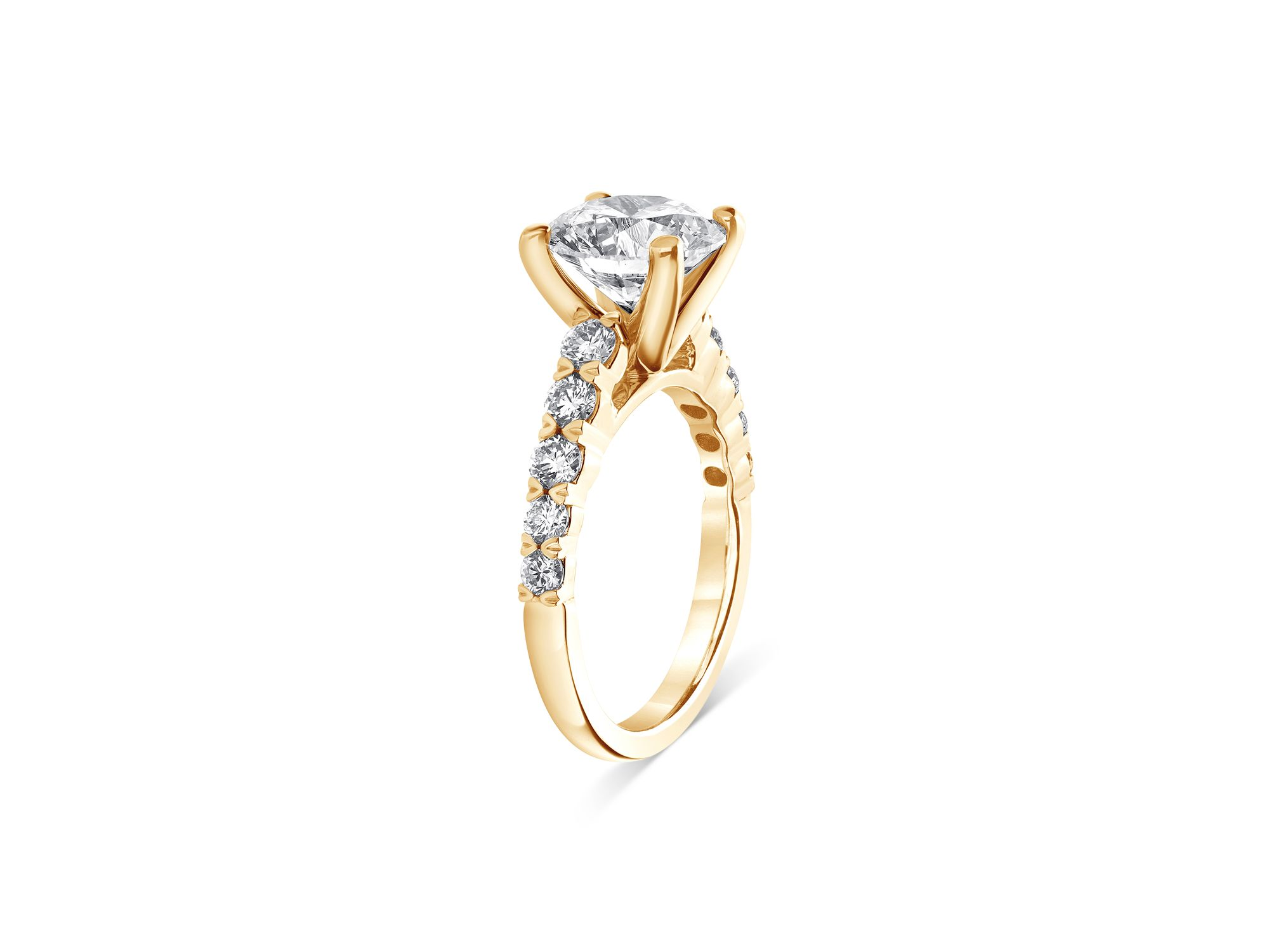 Certified Lab Grown Diamond Bridal Set in 18K Yellow Gold, 4.75 tcw — Image 4