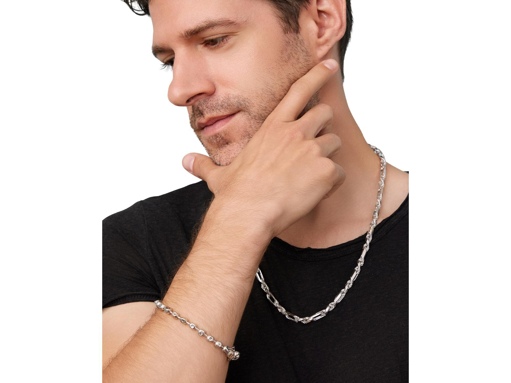 Sterling Axis Bead Bracelet — Image 4