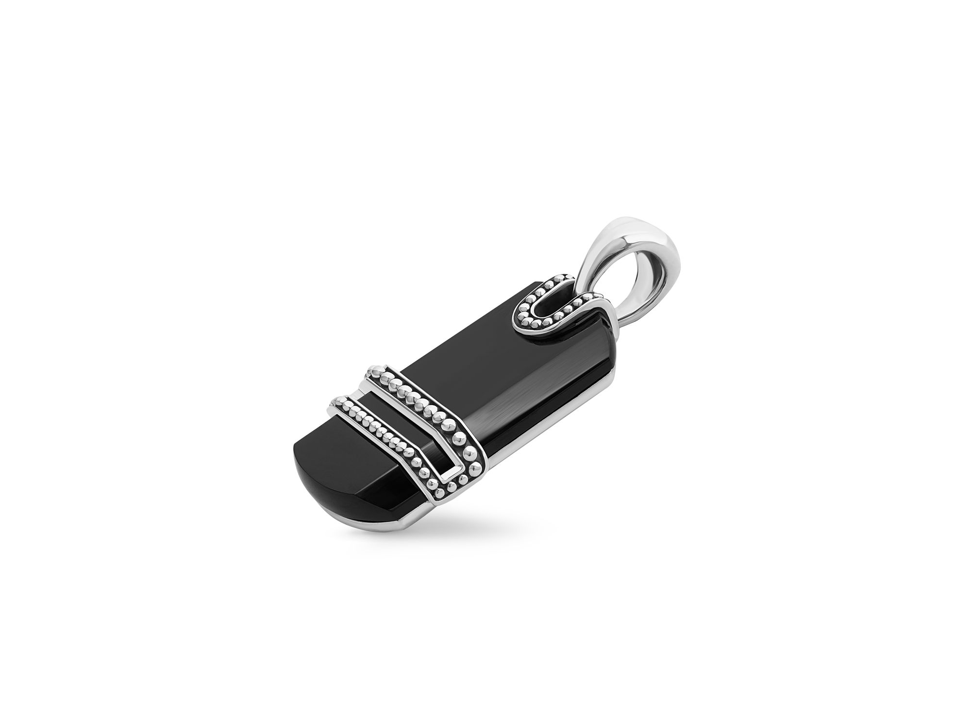 Men's Sterling Anthem Onyx Dog Tag Amulet Pendant - Exclusive — Image 4