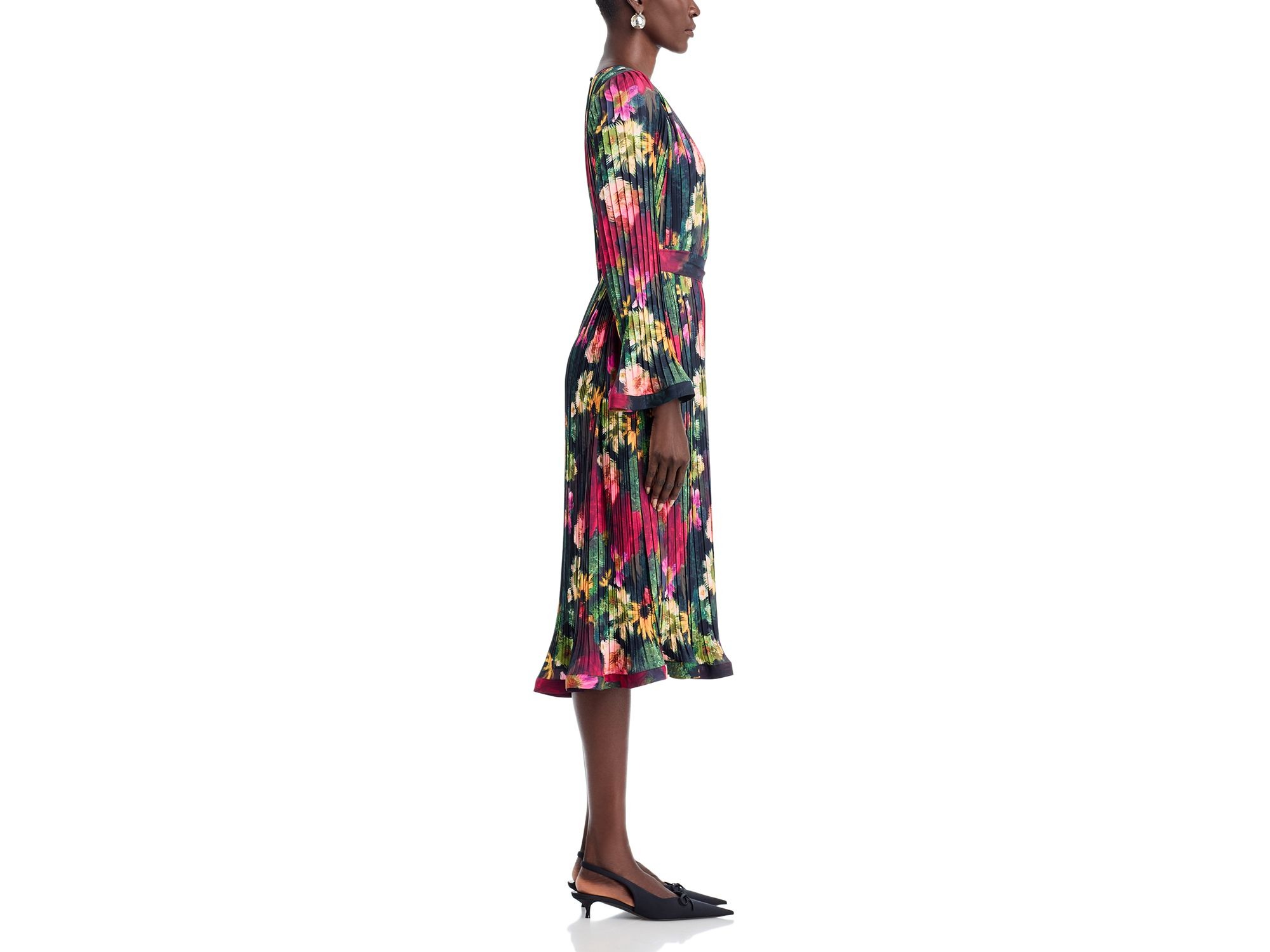 Round Neck Novelty Pleated Dress — Image 5