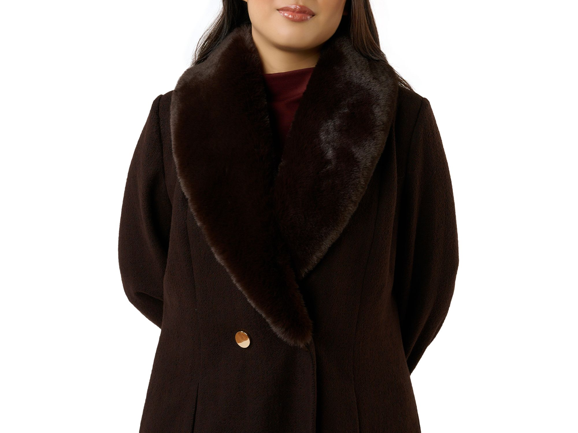 Alastair Faux Fur Trim Coat — Image 3