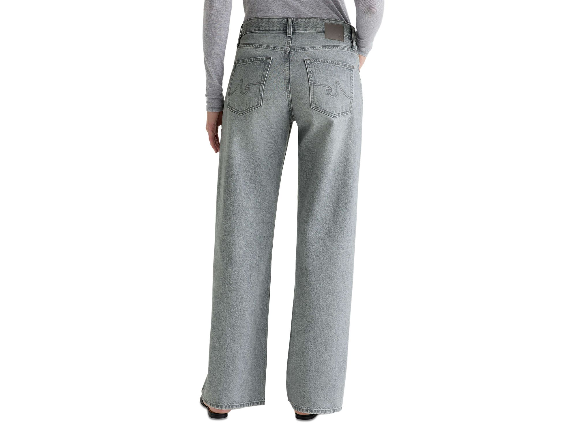 Adria Low Rise Wide Leg Jeans in Al Fresco — Image 4