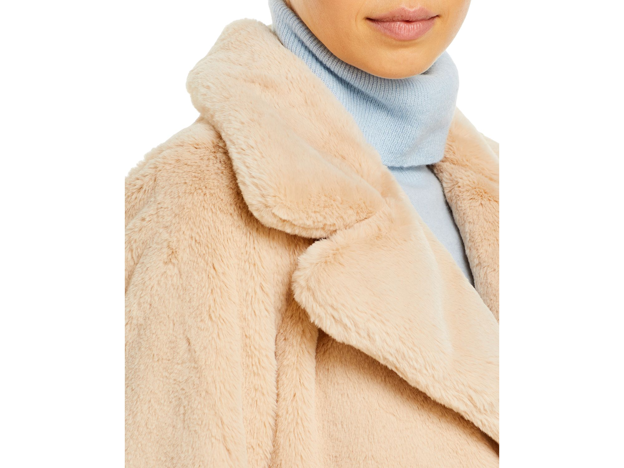 Faux-Fur Coat with Wide Lapels - Exclusive — Image 4