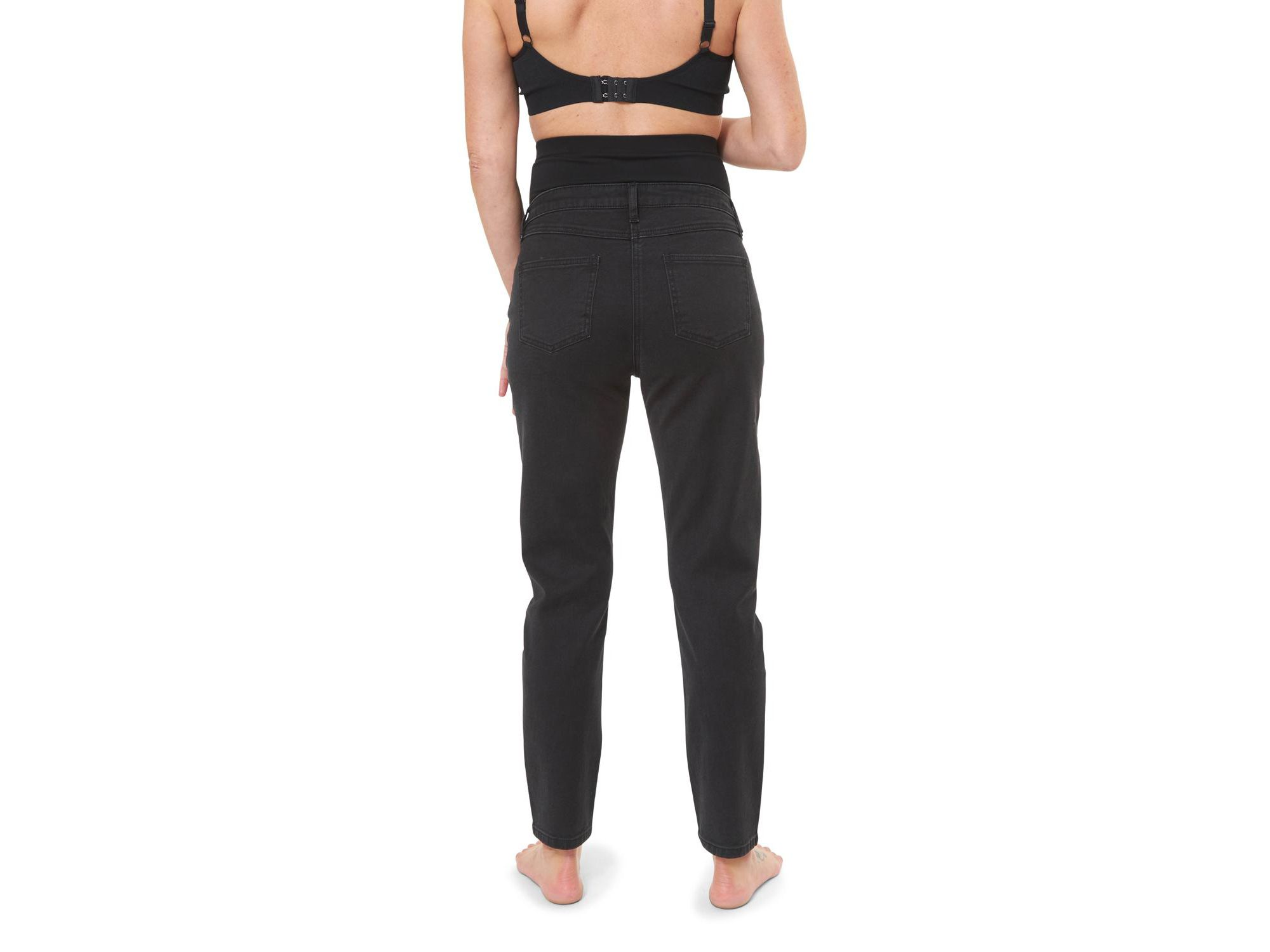 Hunter Over Bump Crop Jean in Black — Image 3