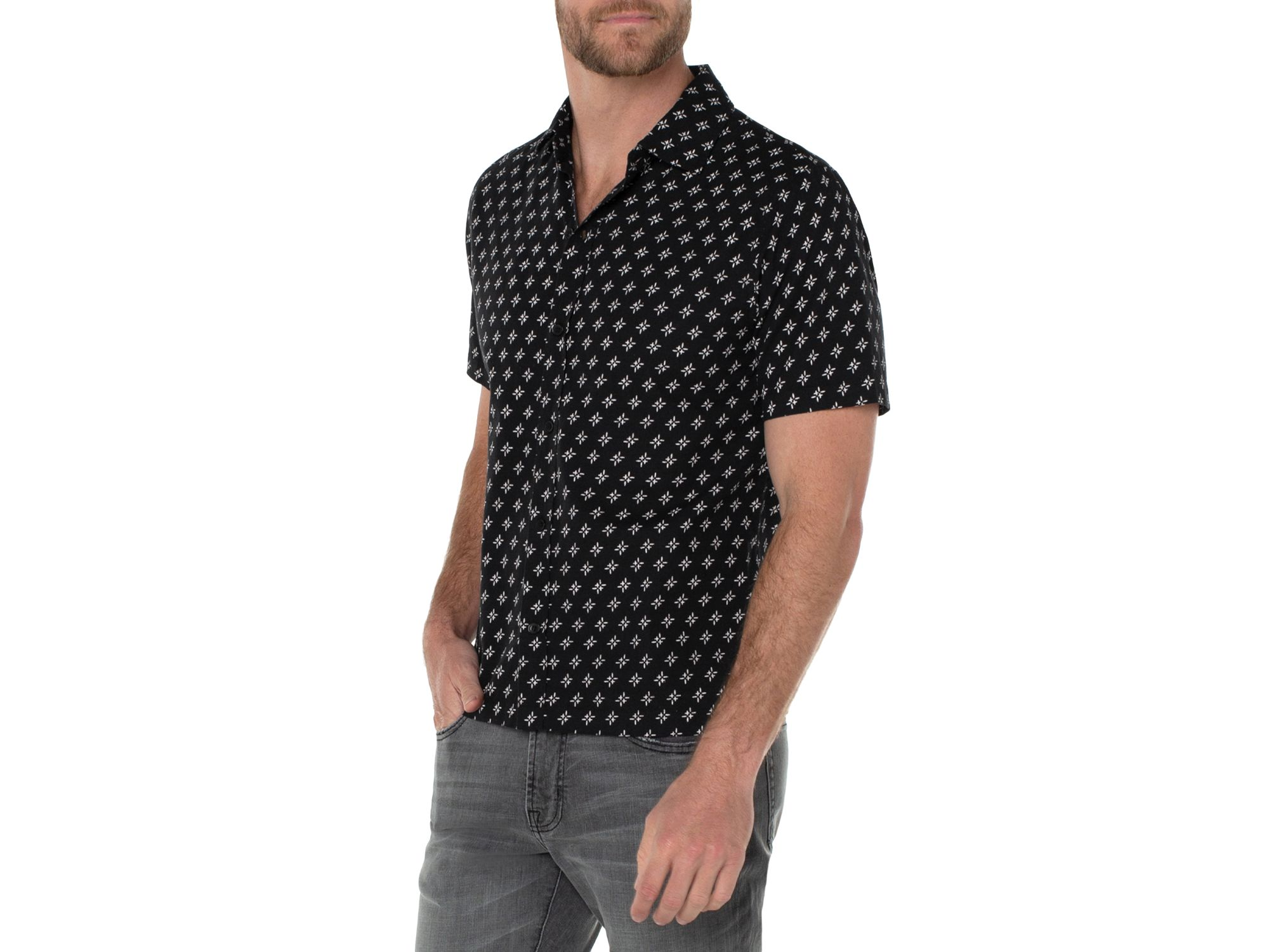 Garment Dyed Short Sleeve Printed Shirt — Image 4