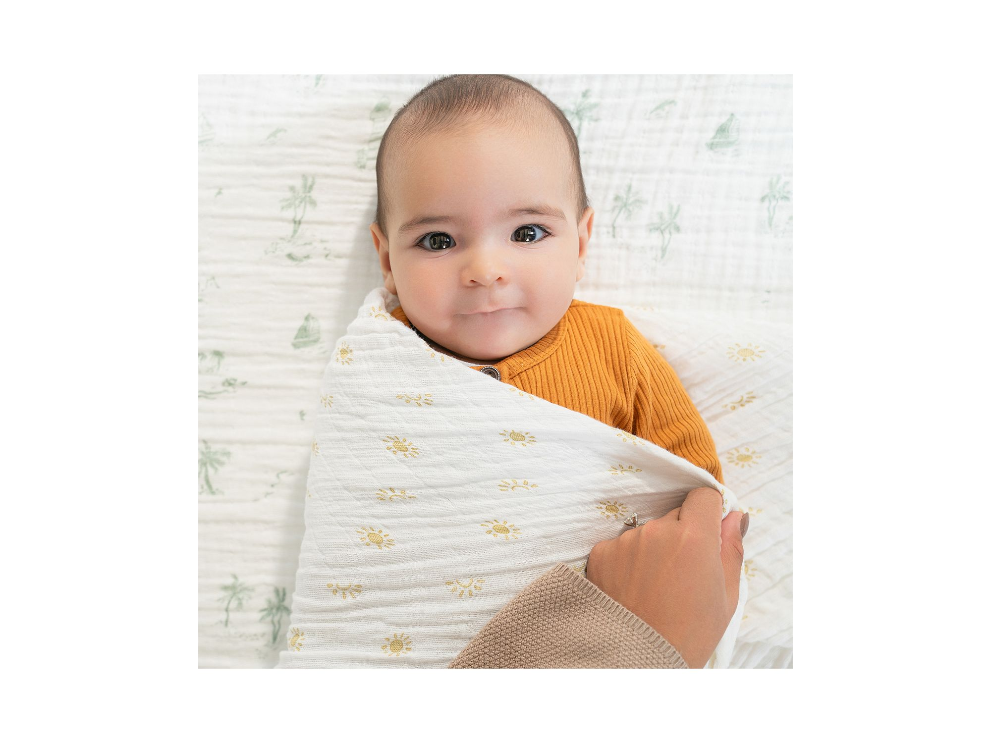 Cotton Muslin Swaddle Blankets, 4 Pack — Image 3