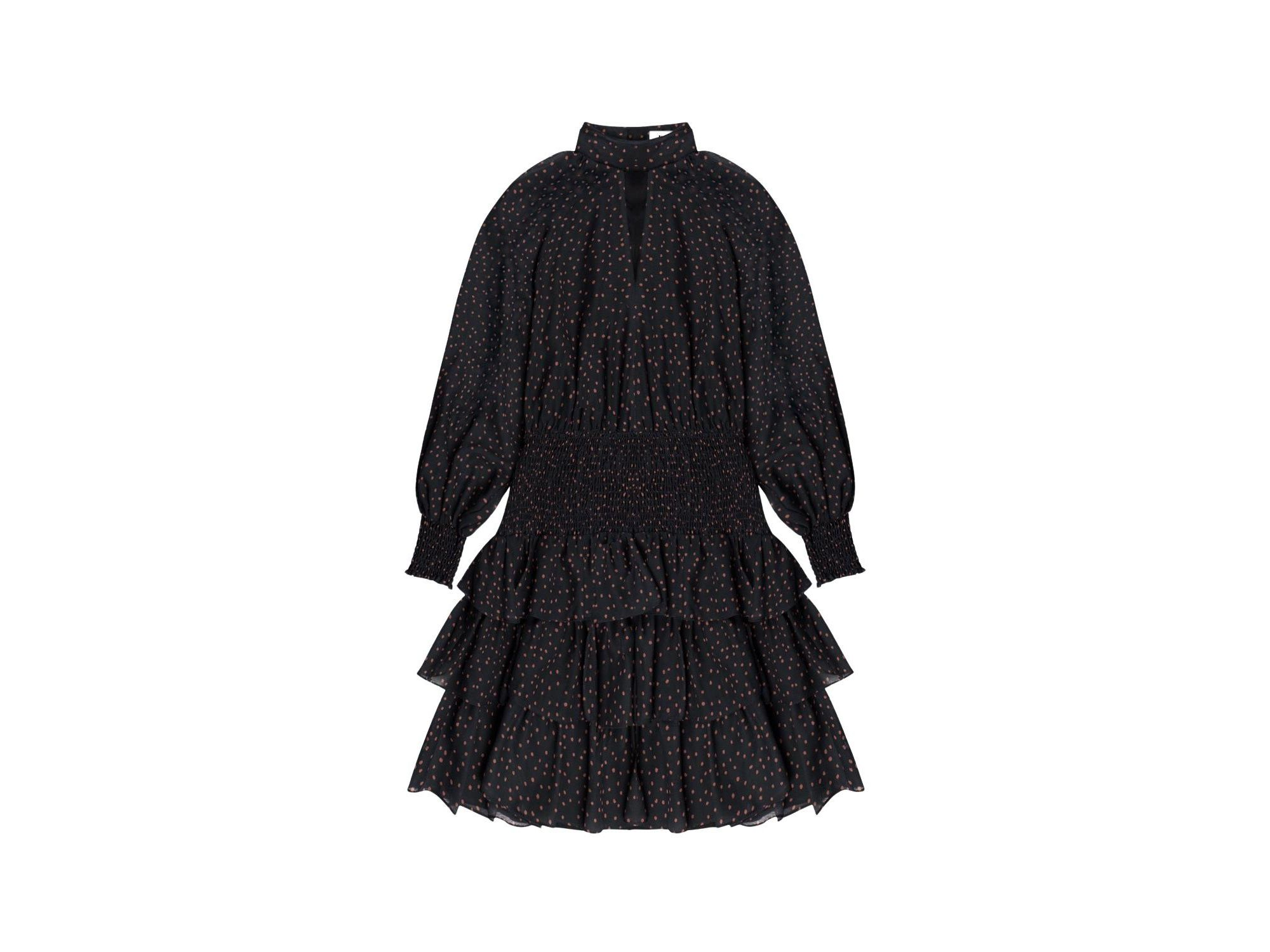 Dash Print Tiered Mini Dress — Image 3