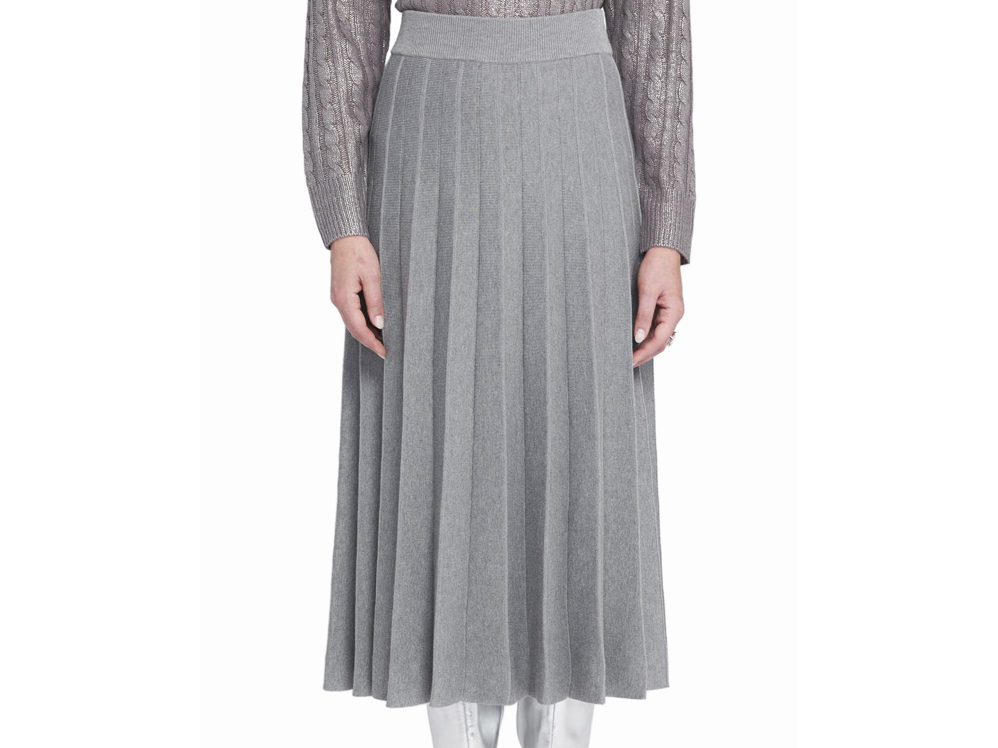 Pleated Sweater Skirt — Image 3