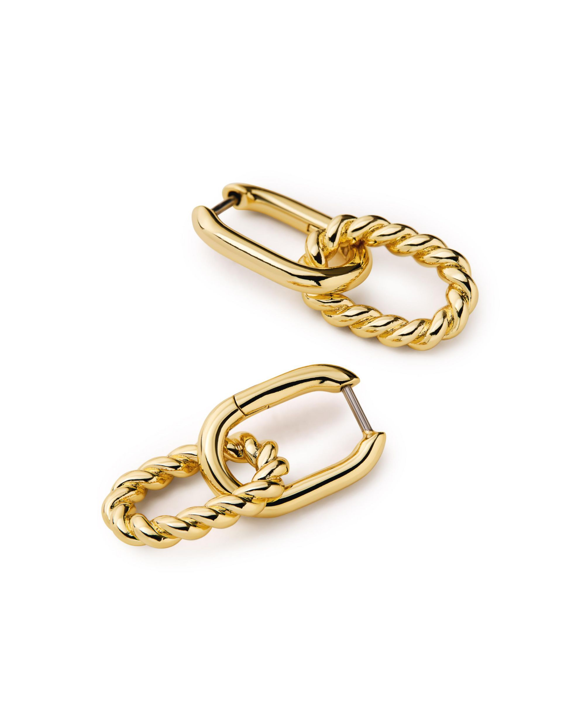 Ash Double Mini Gold Drop Earrings — Image 5