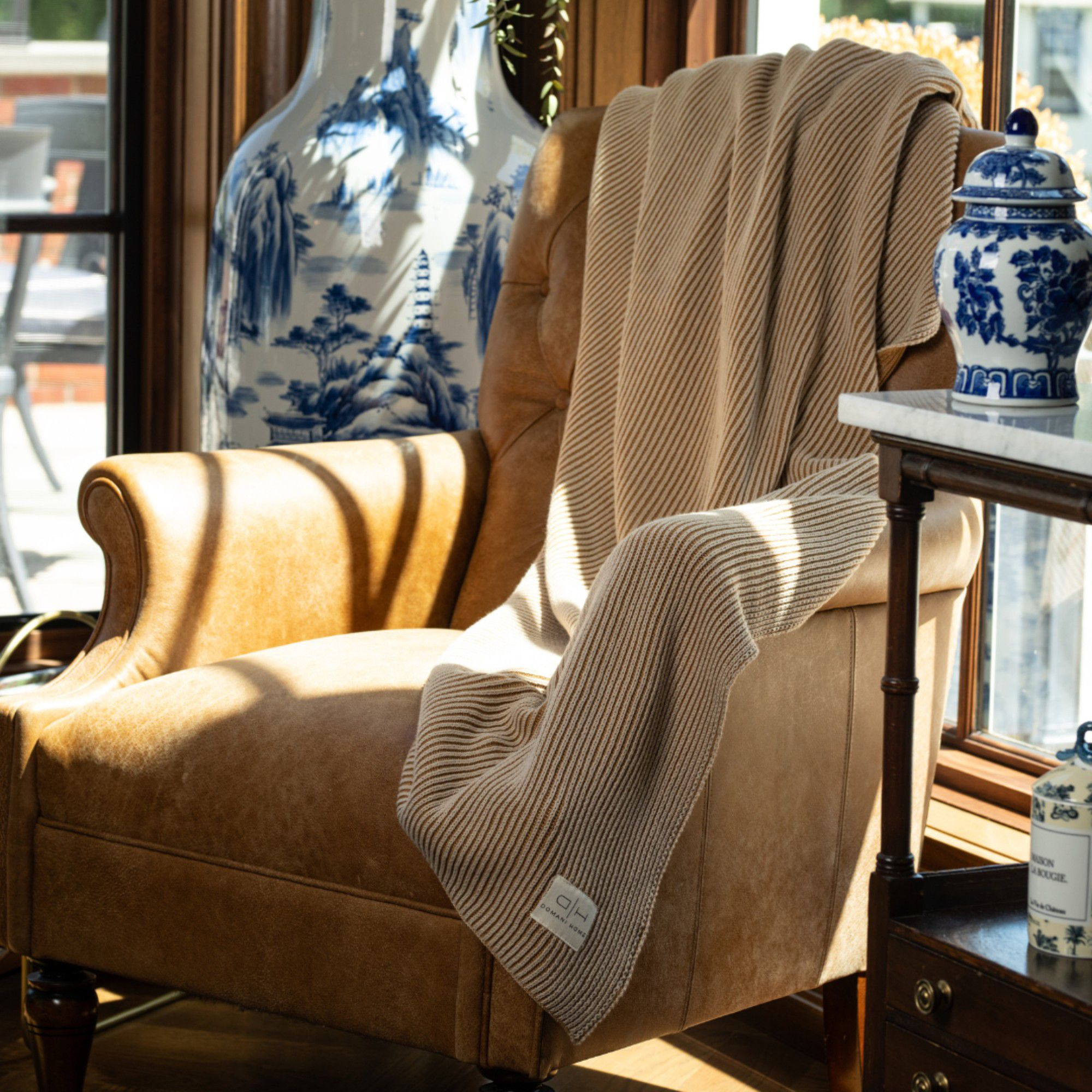 Ribbed Knit Throw — Image 3