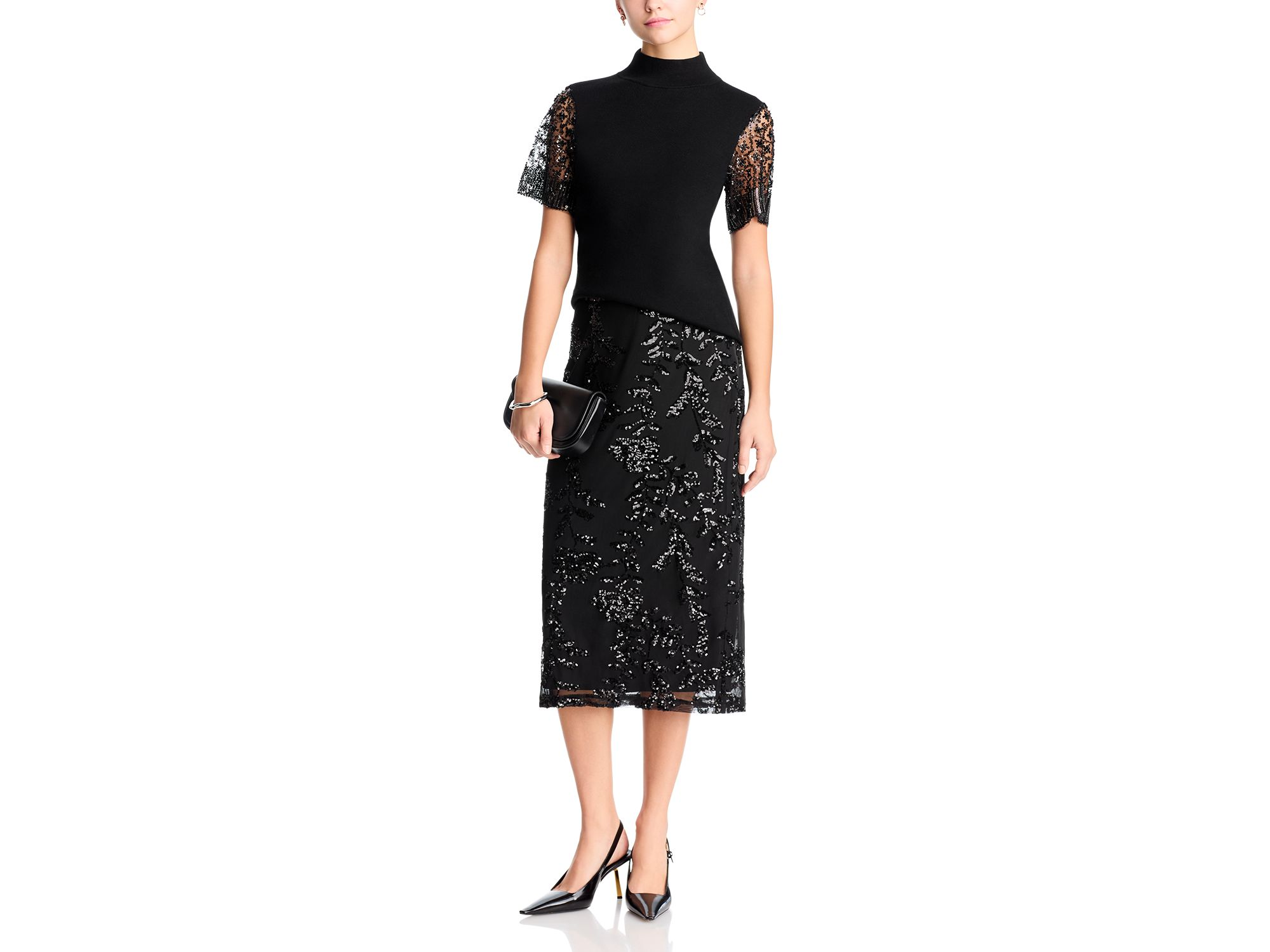 Sequin Floral Skirt — Image 4
