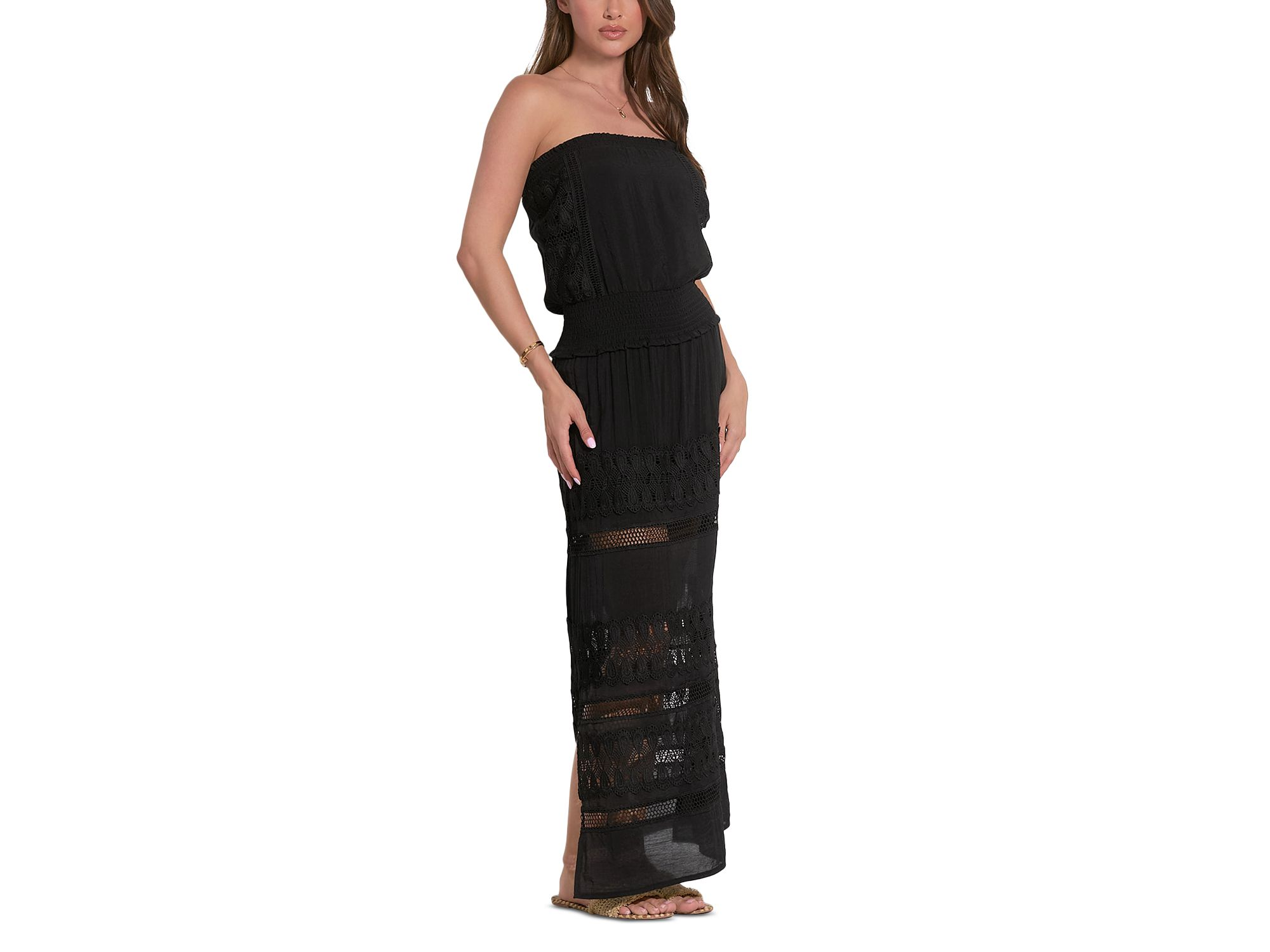 Strapless Crochet Maxi Dress — Image 3