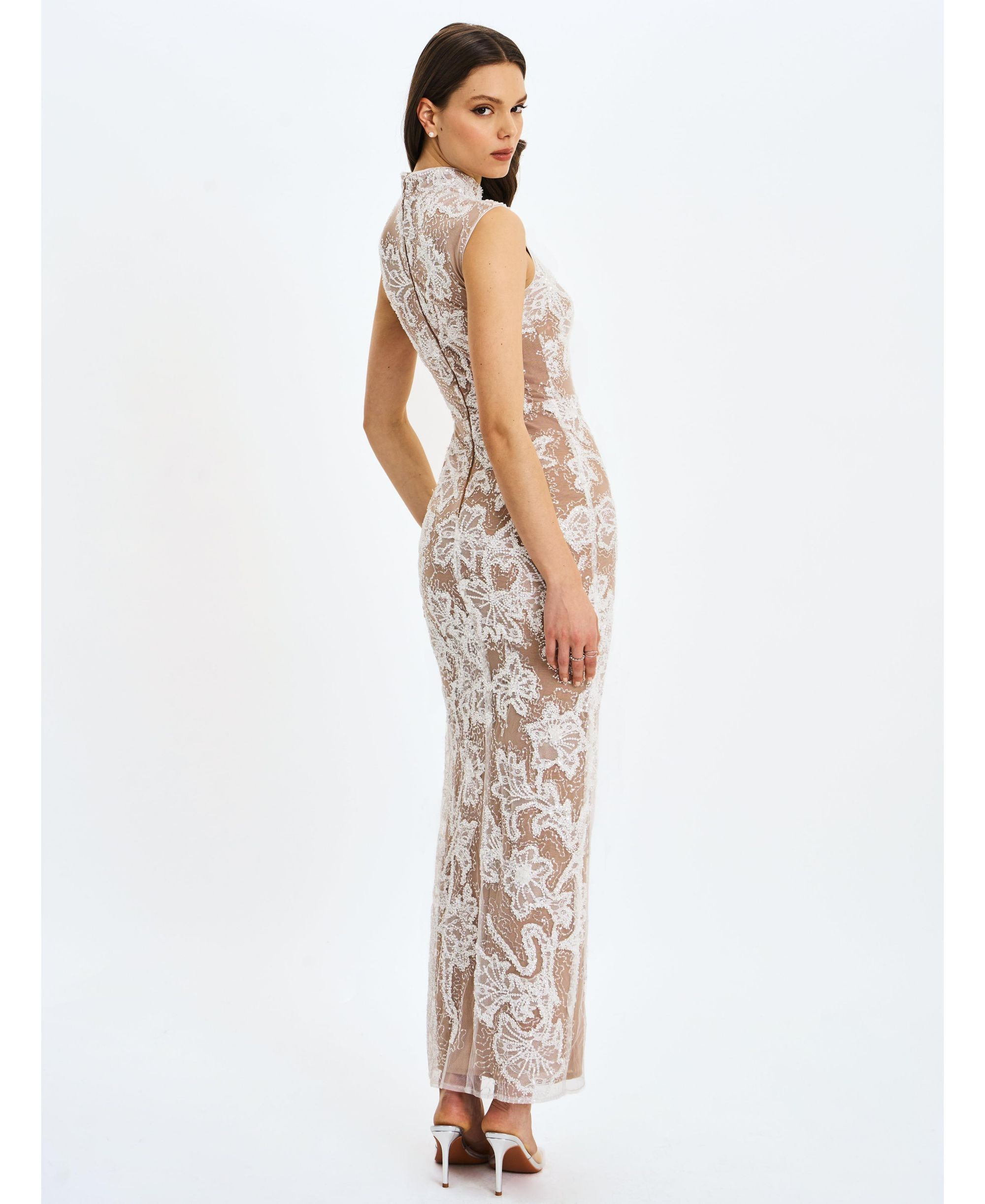 Tavia Beaded Teardrop Neckline Maxi Dress — Image 10
