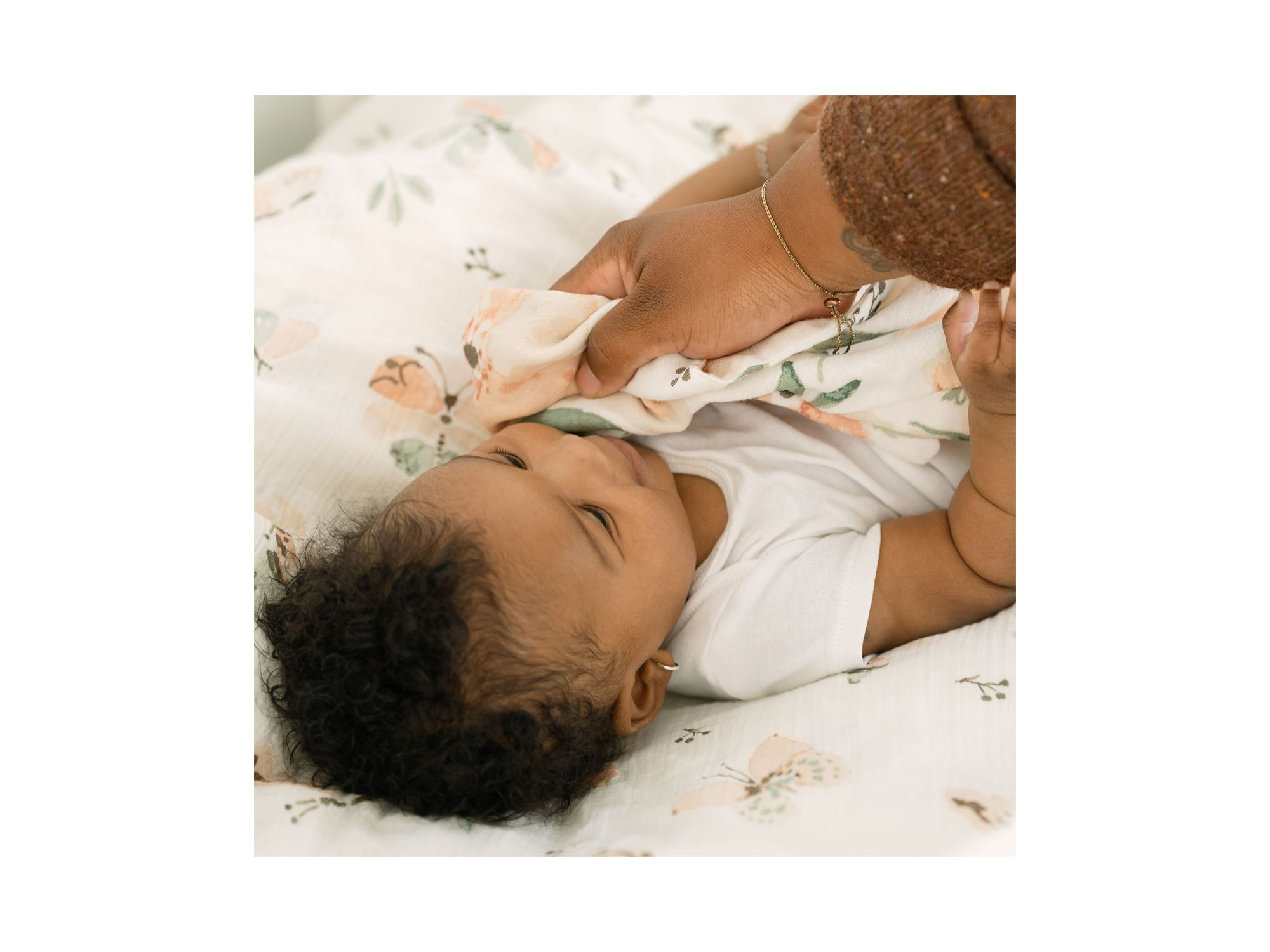 Parker Floral Baby Washcloths, 5 Pack — Image 3