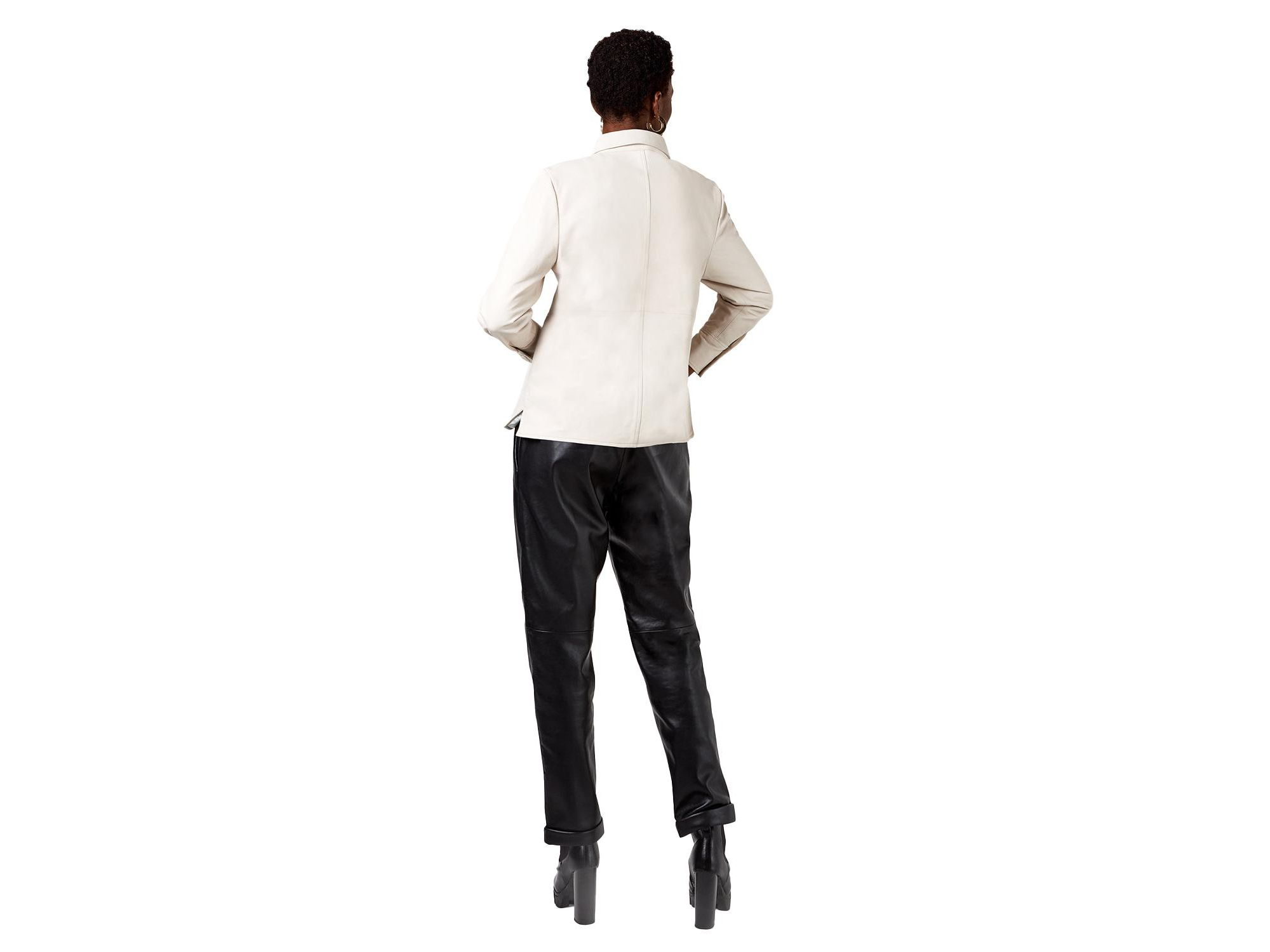 Cindy Recycled Leather Shacket — Image 4