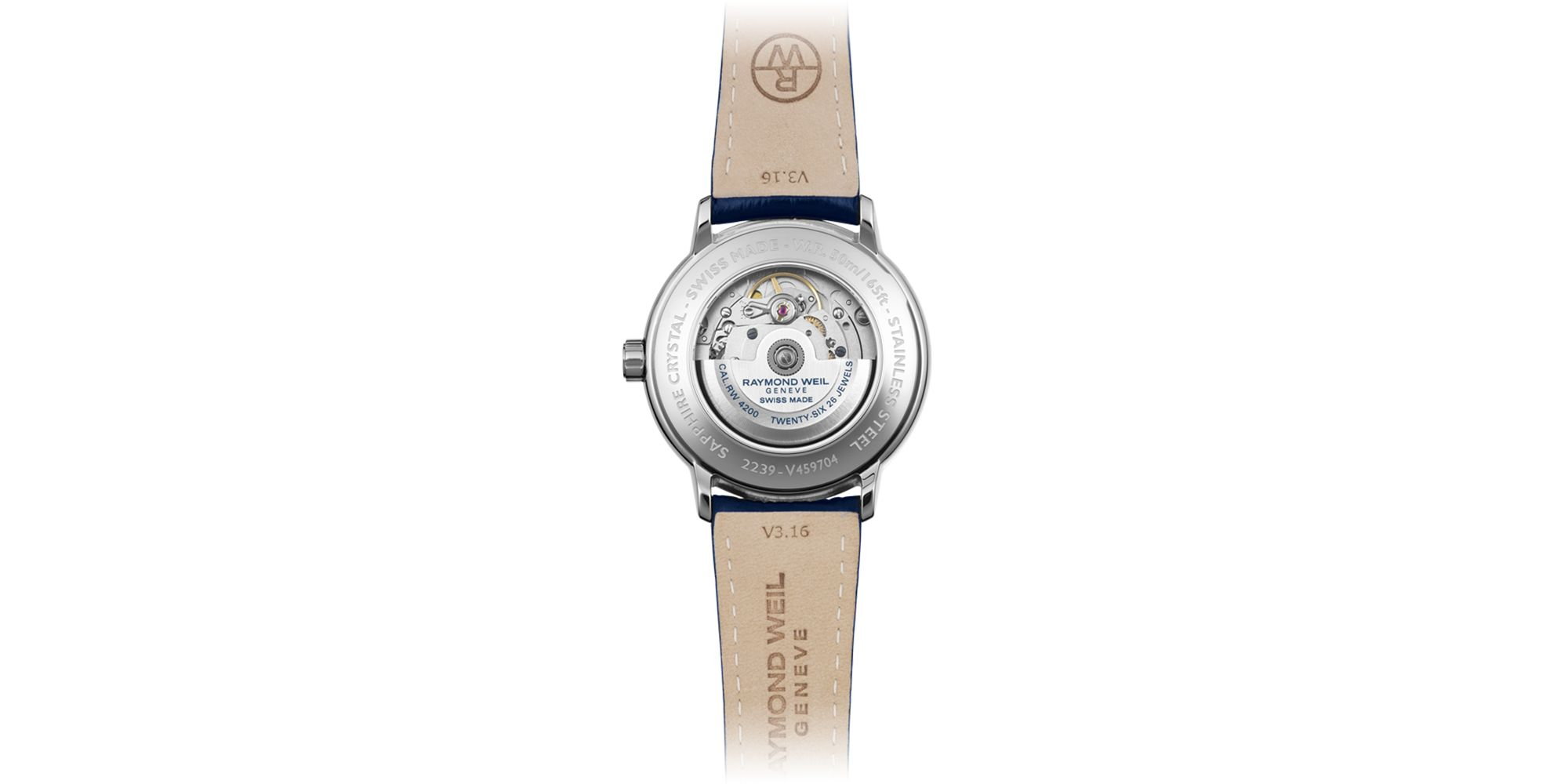 Maestro Moon Phase Automatic Leather Watch, 39.5mm — Image 3