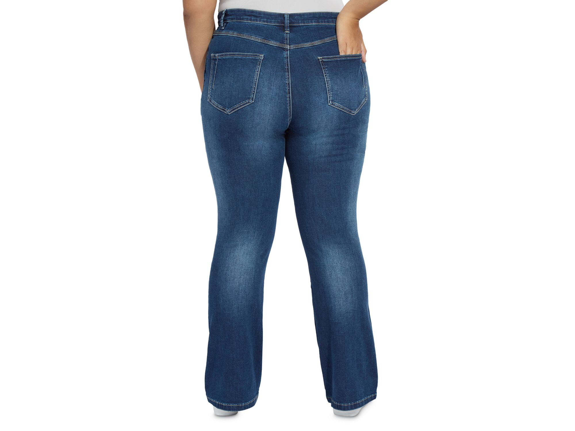 Estelle Everyday High Rise Jeans in Dark Midwash — Image 3