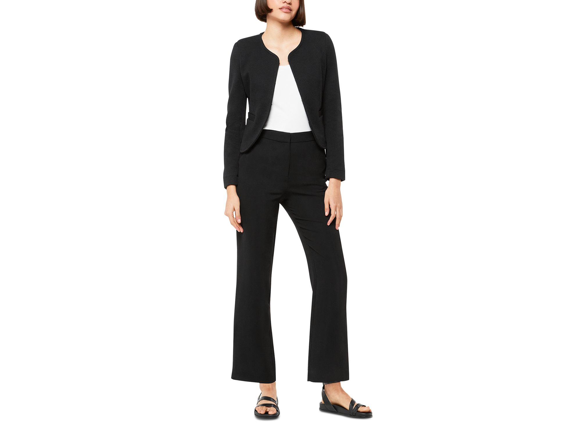 Collarless Jersey Jacket — Image 4