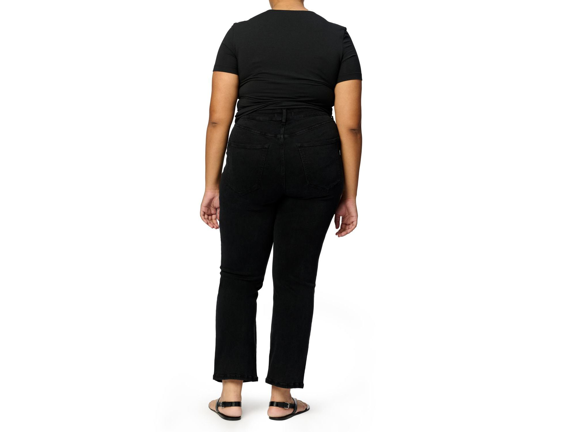ASE Plus Stretch High Rise Straight Jean in Jet Black — Image 5
