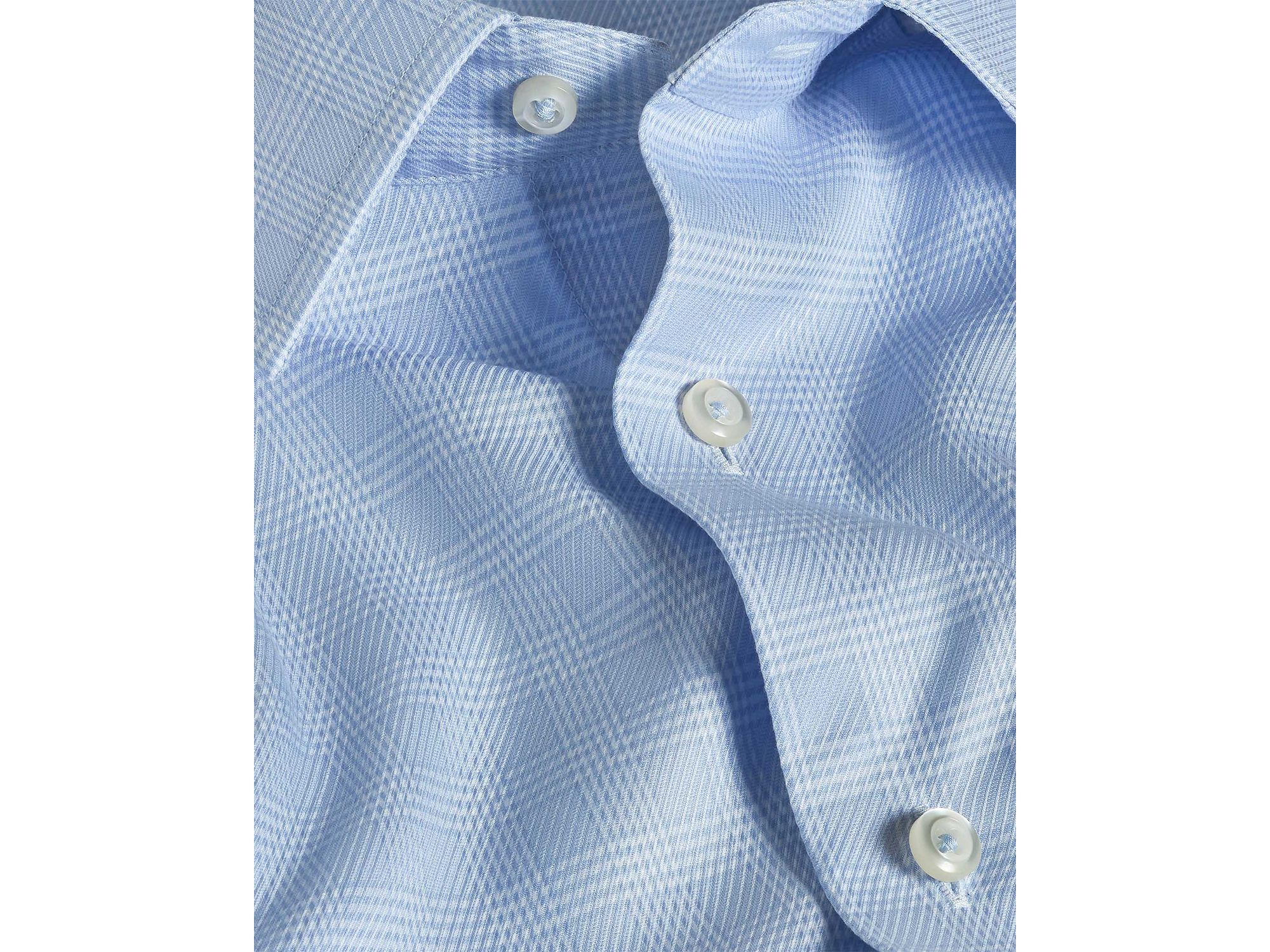 Trim Fit Twill Check Dress Shirt — Image 3