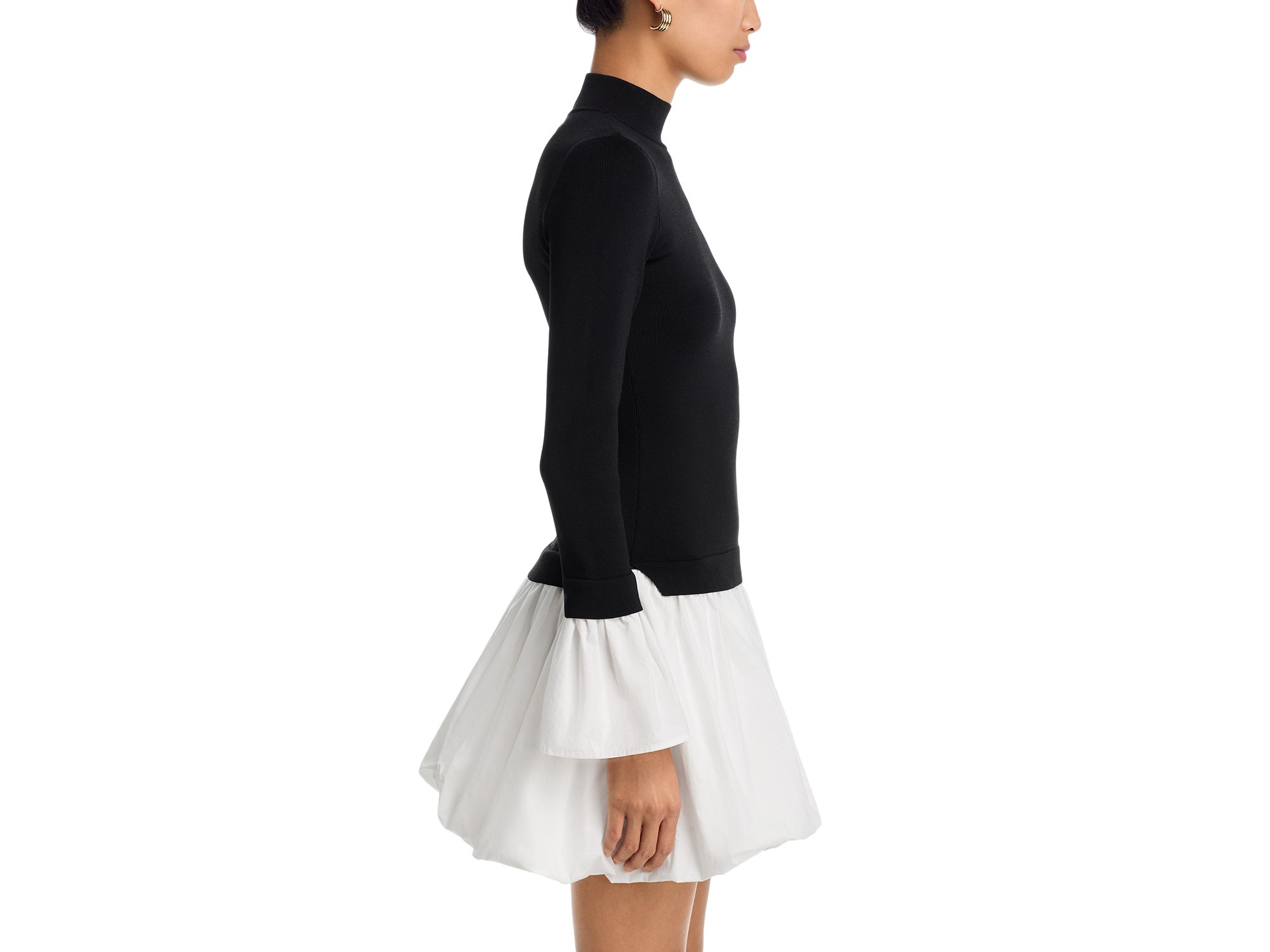 Mixed Media Mini Bubble Dress - Exclusive — Image 4