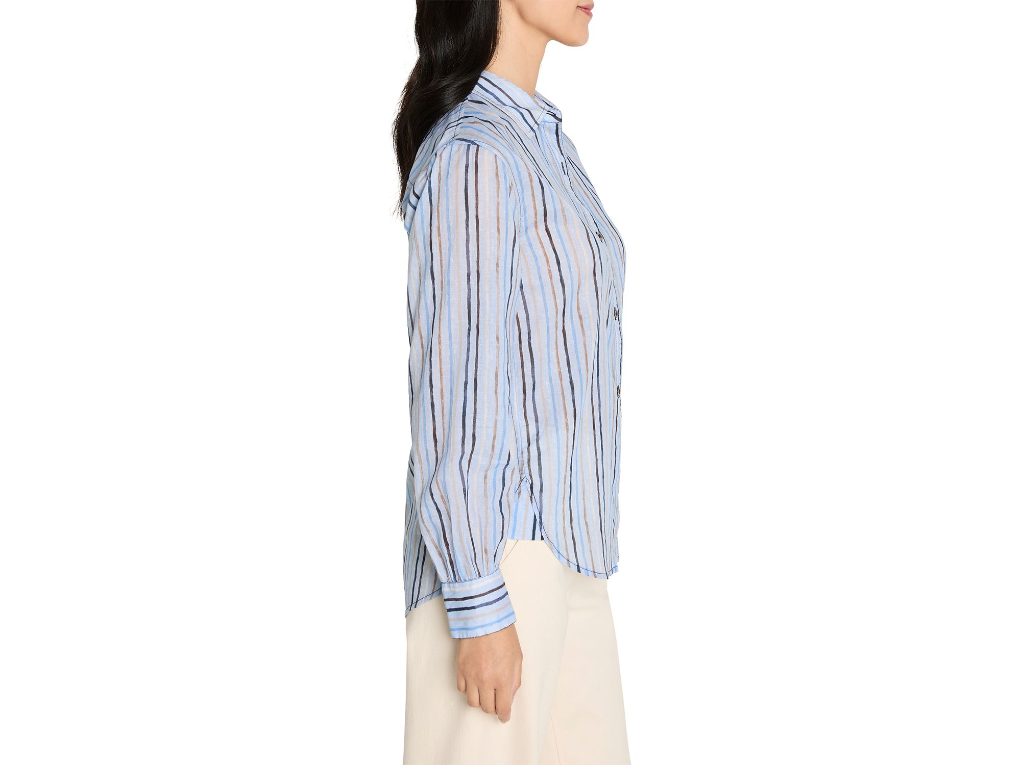 Drifty Painted Stripe Cotton Shirt — Image 5