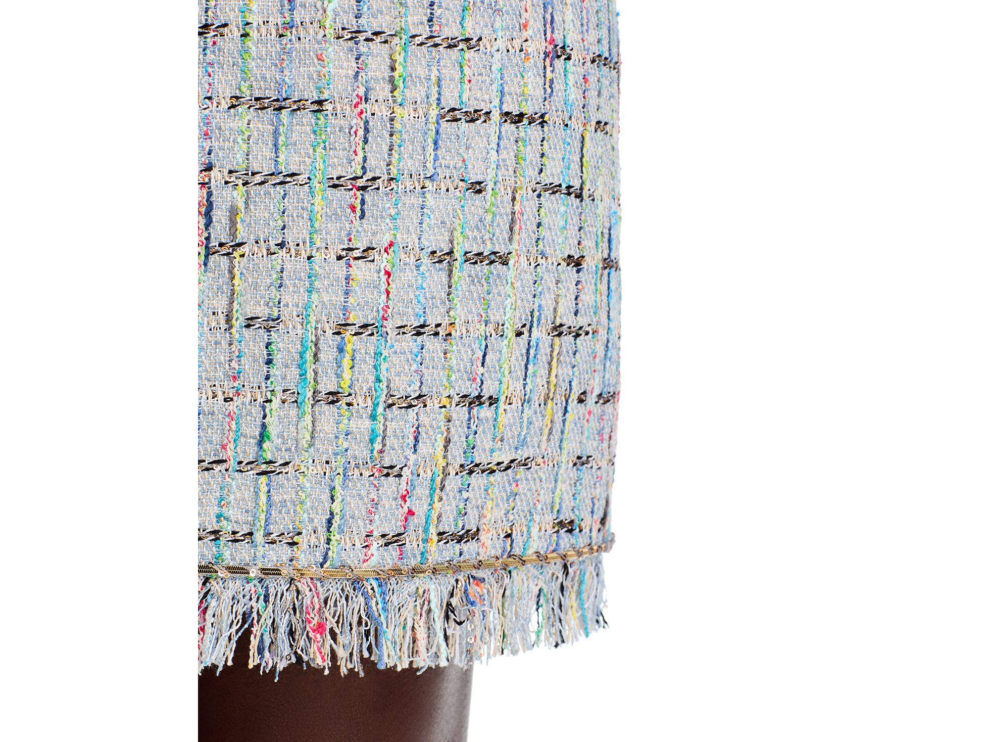 Novi Tweed Fringe Trim Mini Dress — Image 3