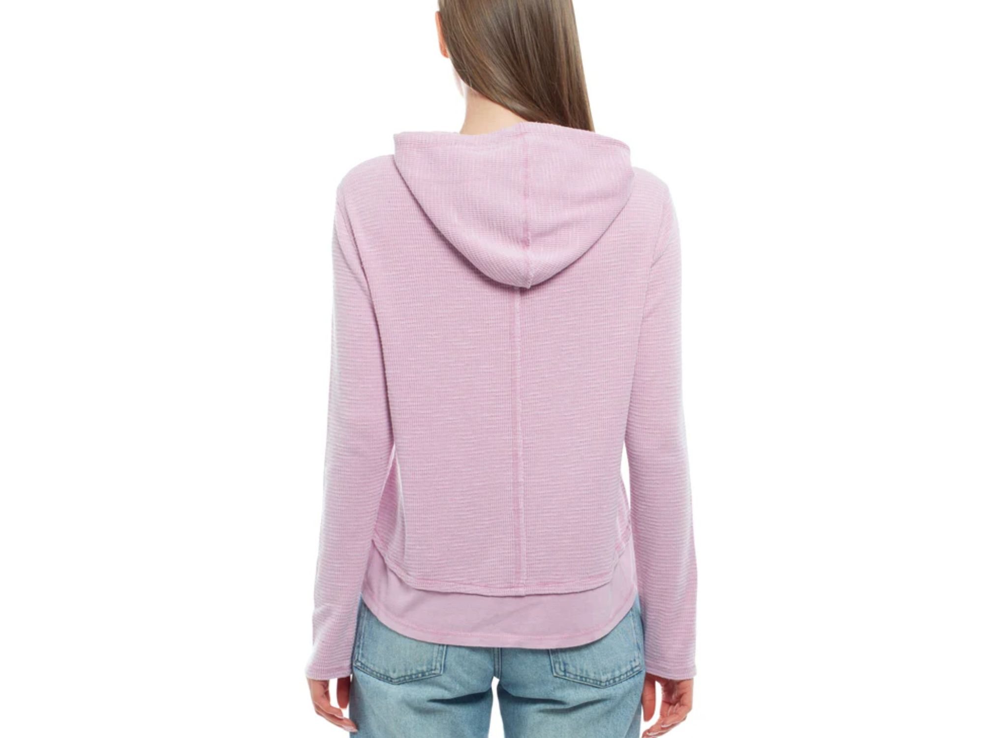 Double Peplum Drawsting Hoodie — Image 3
