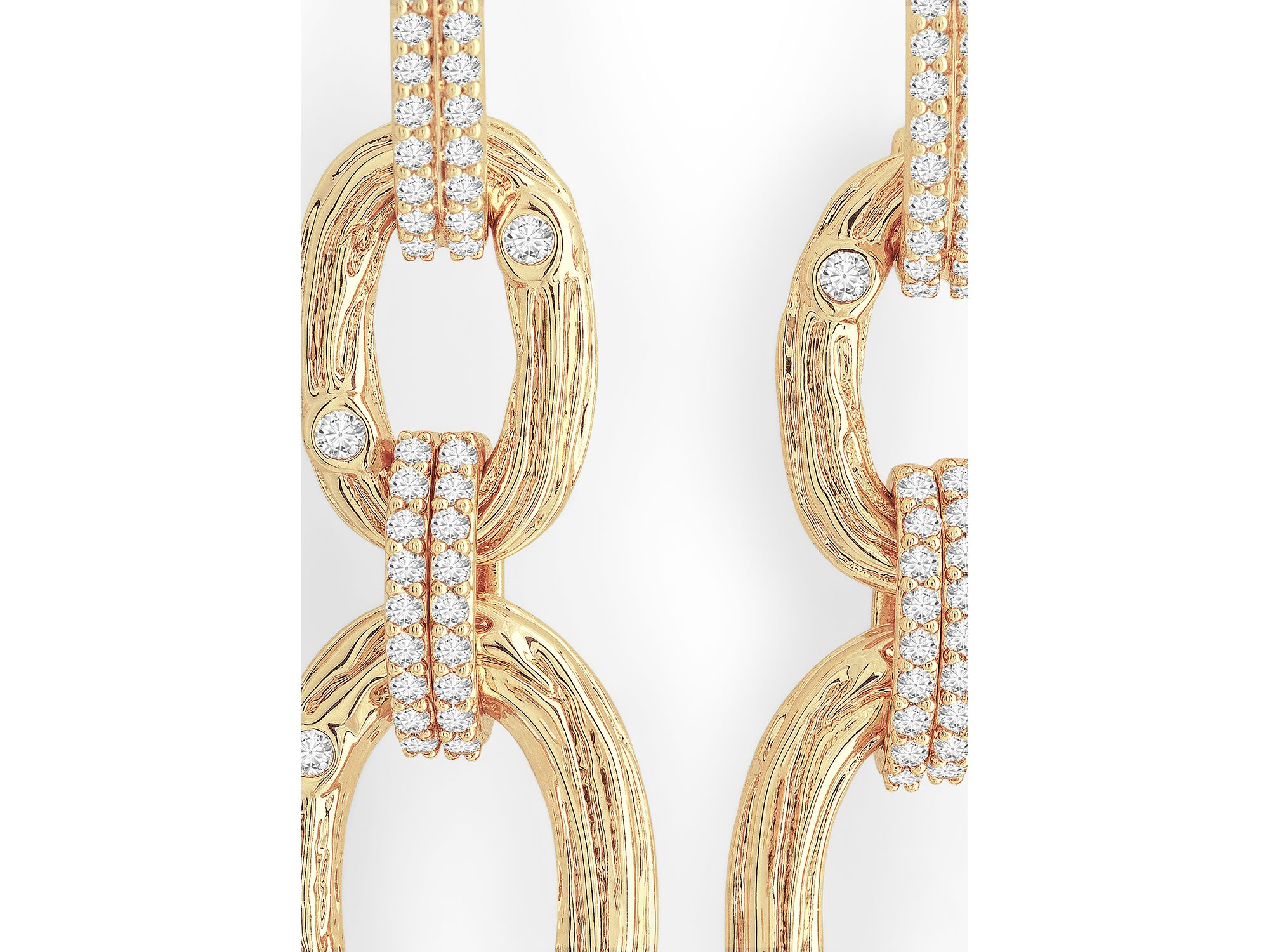 Enchanted Forest Chain Earrings in 18K Gold Plated — Image 3