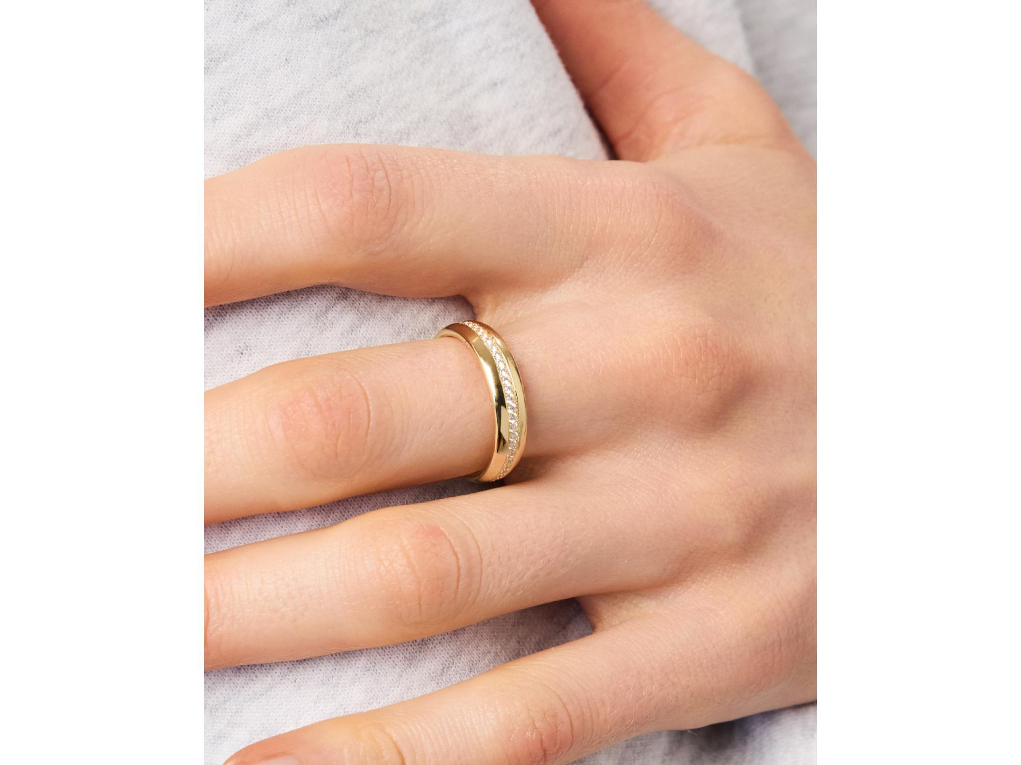 Thatcher Brass Gold Band Ring — Image 3