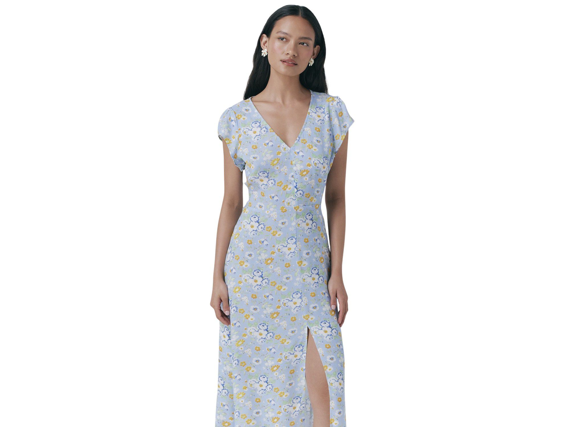 Blair Crepe Floral Sleeveless Midi Dress — Image 3