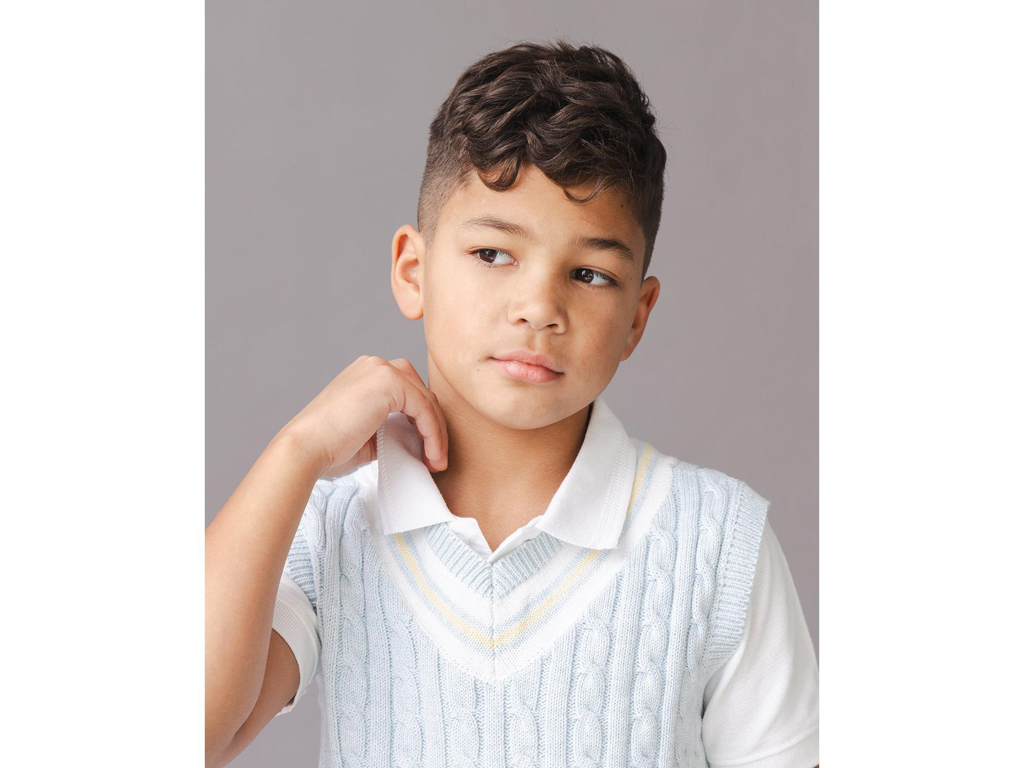 Boys' Organic V-Neck Cricket Sweater Vest - Baby — Image 3