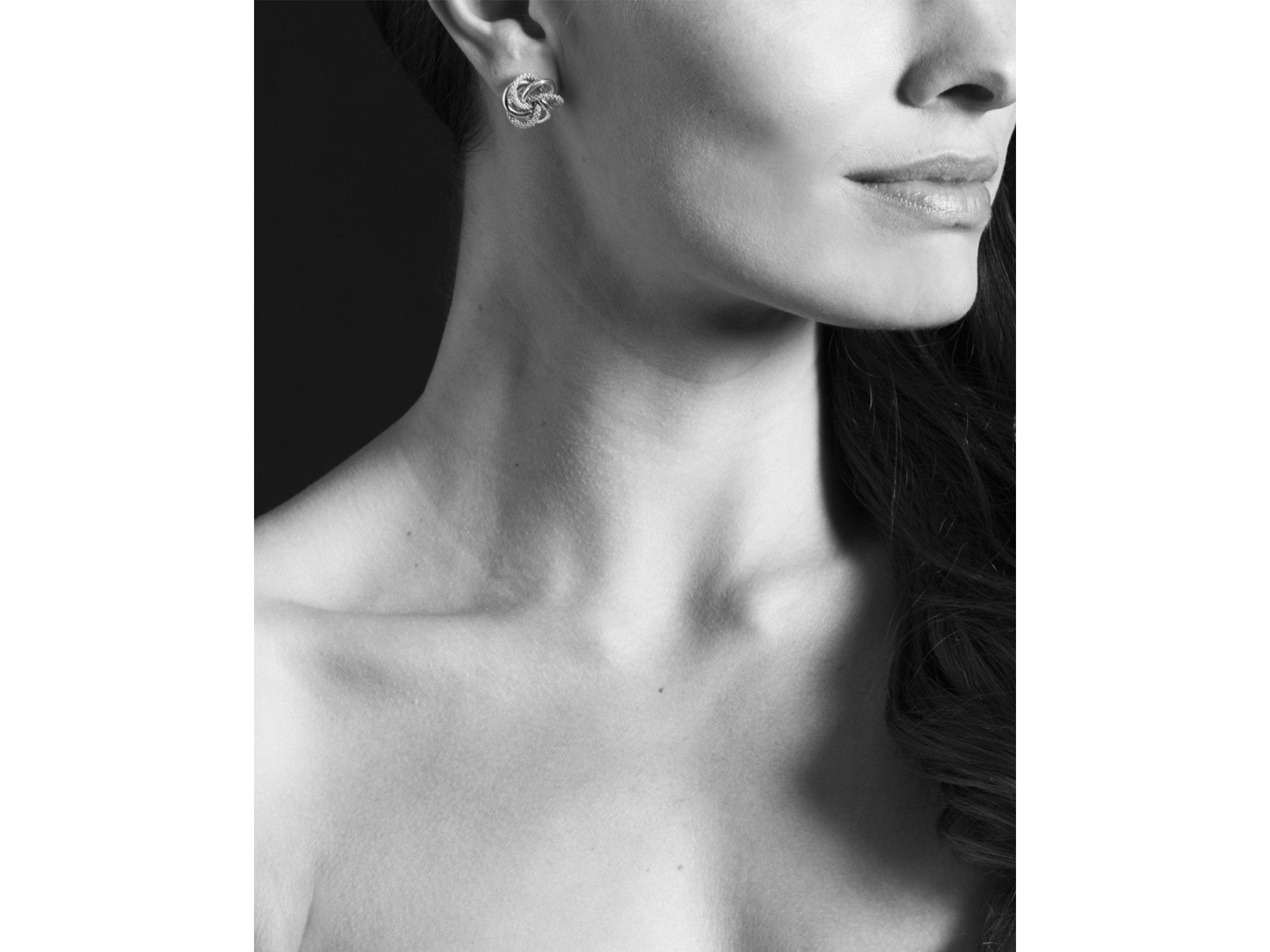 Sterling Knot "Caviar" Earrings — Image 3