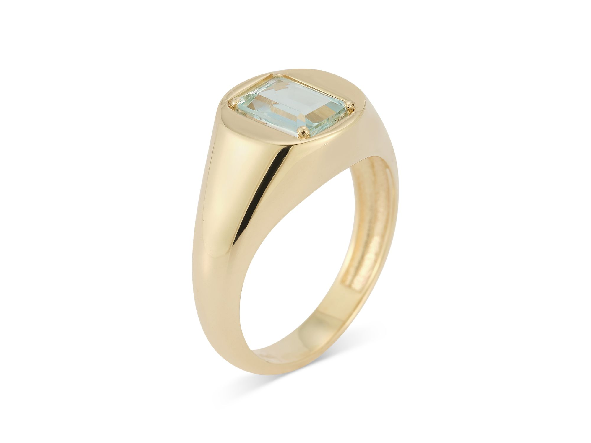 14K Yellow Gold Stone Signet Ring Collection — Image 4