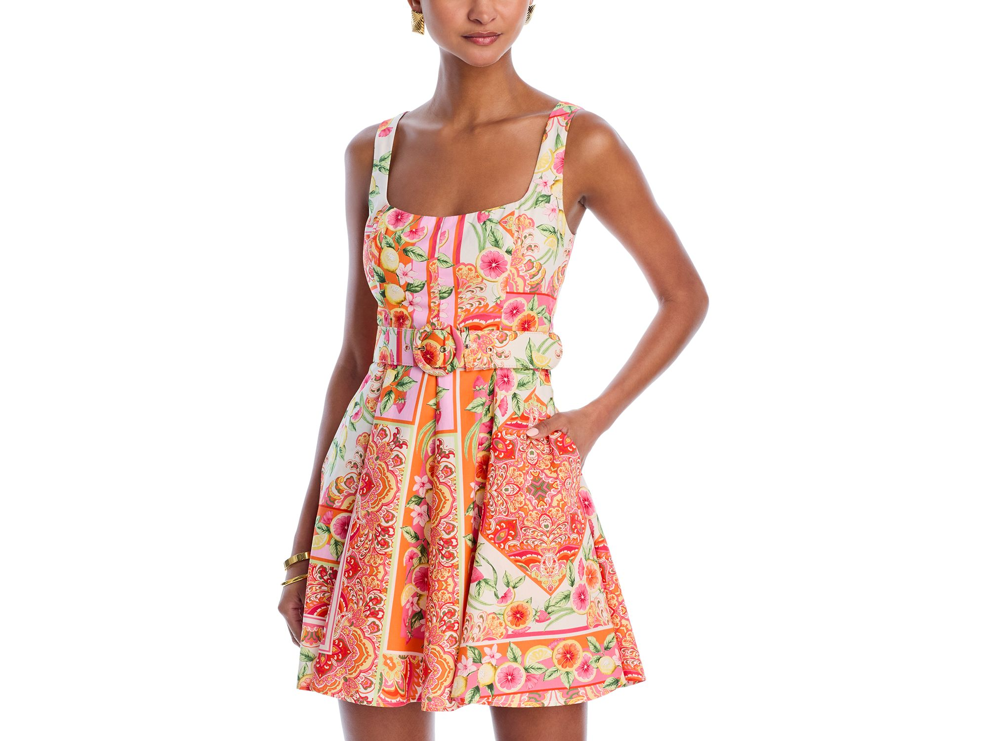Fruit Tile Belted Mini Dress - Exclusive — Image 3