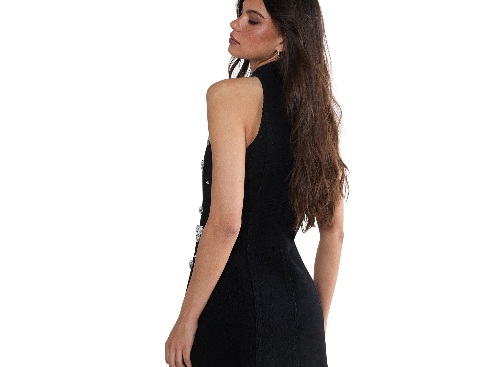 Embellished Applique Mini Dress — Image 3