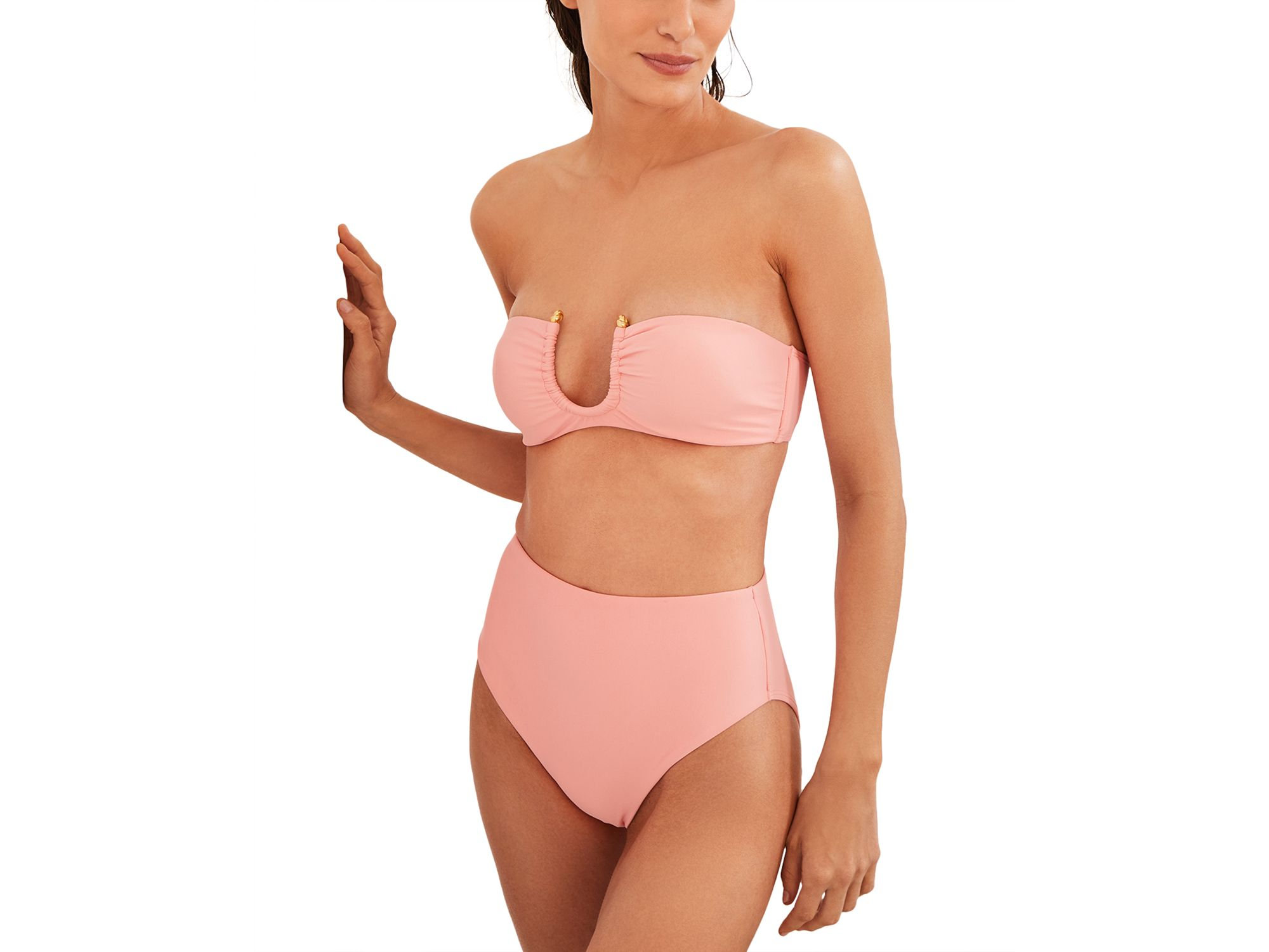 Solid Cora Bandeau Bikini Top — Image 3