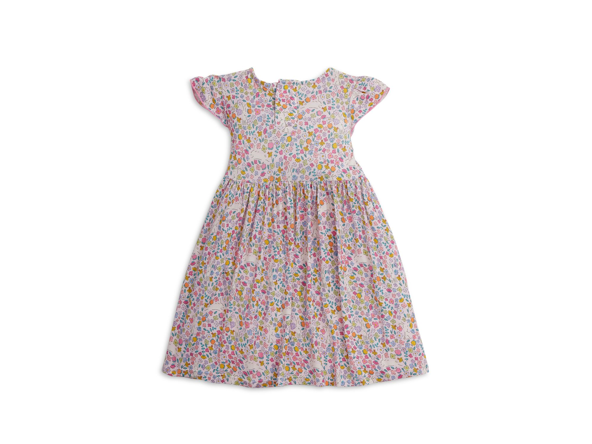 Girls' Bunny Blossom Magnetic Flutter Sleeved Dress - Little Kid, Big Kid — Image 4