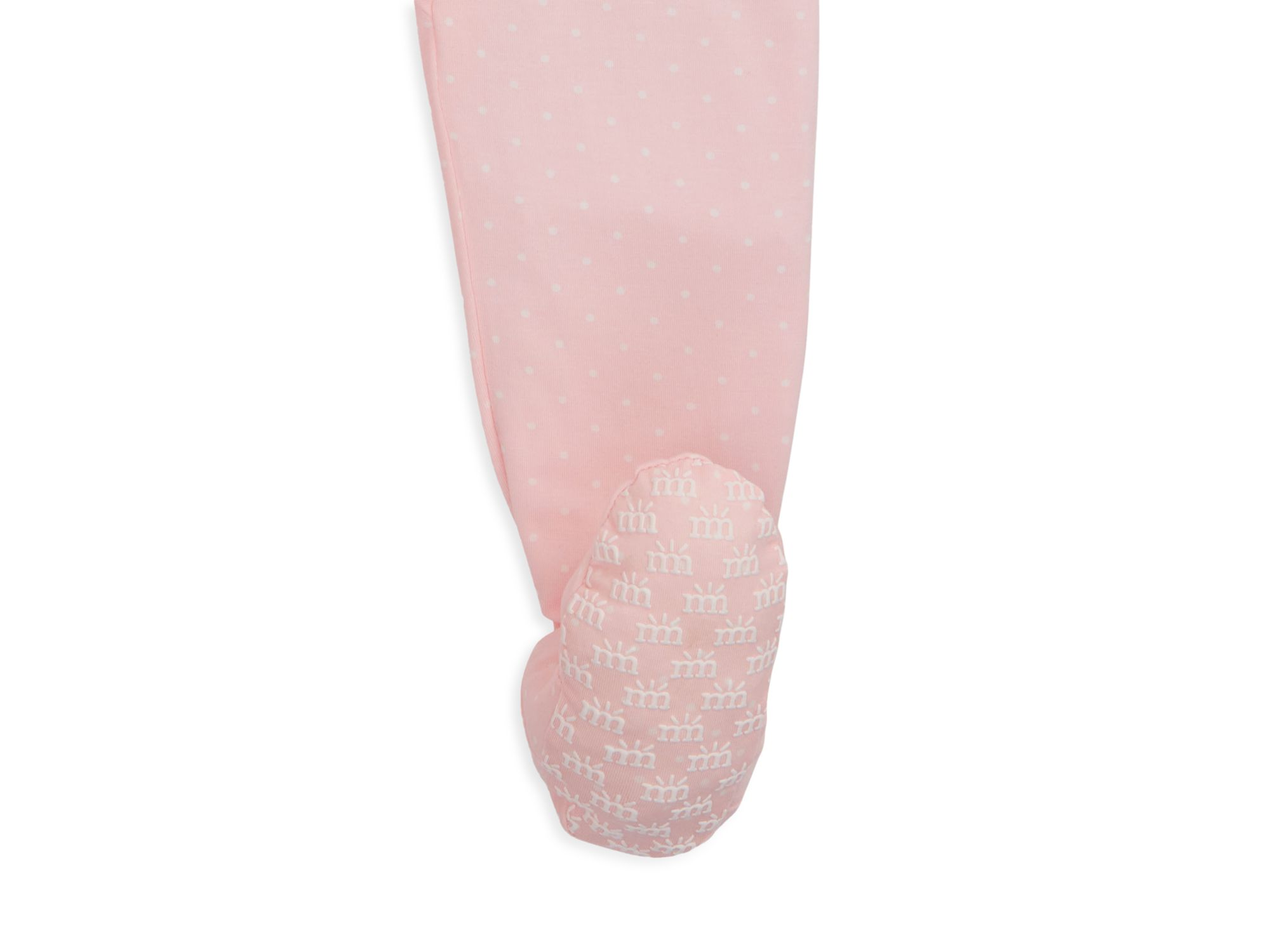 Girls' Pin Dot Ruffled Placket Footie - Baby — Image 4