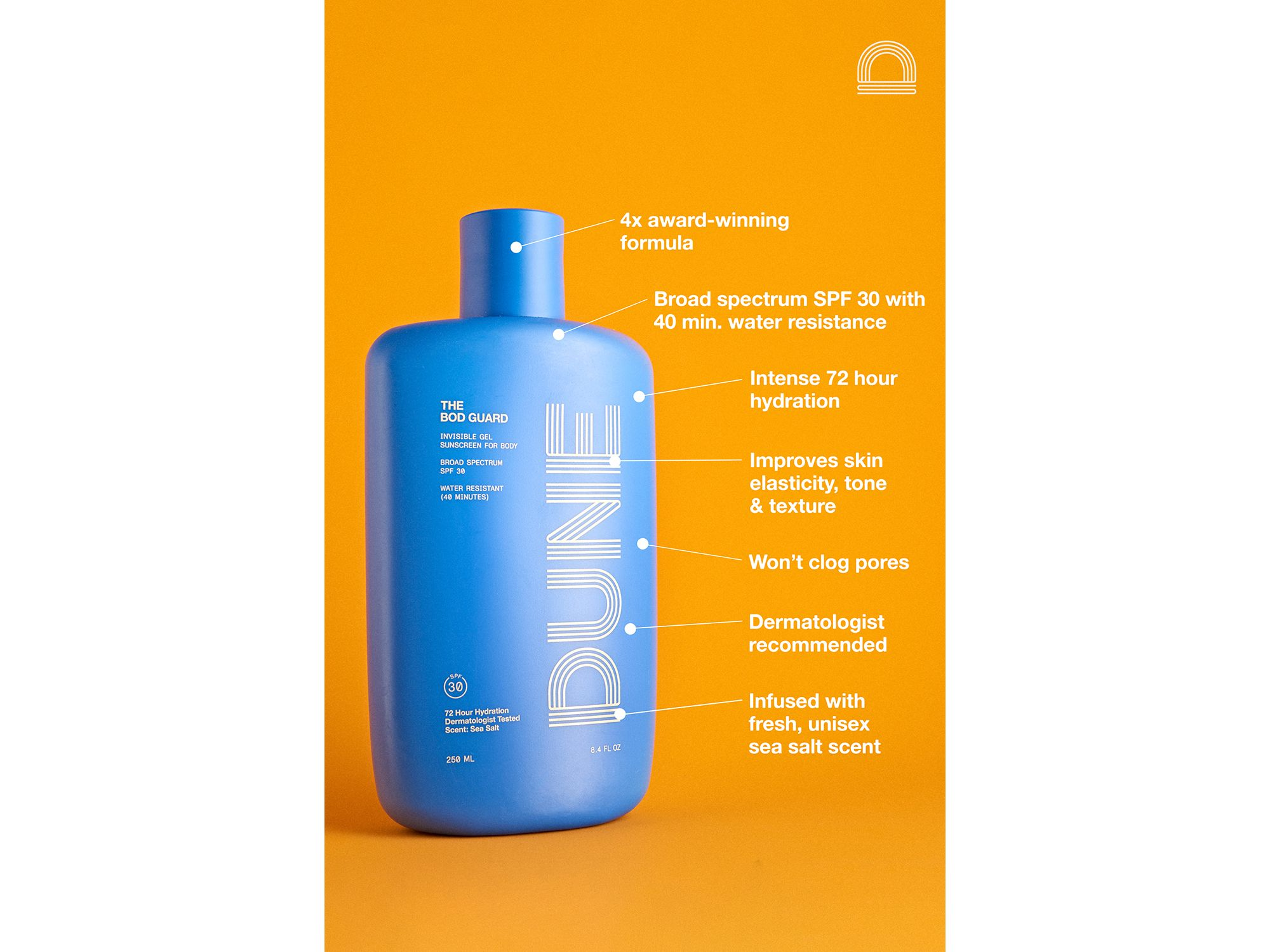 The Bod Guard Invisible Gel Body Sunscreen SPF 30 8.4 oz. — Image 5