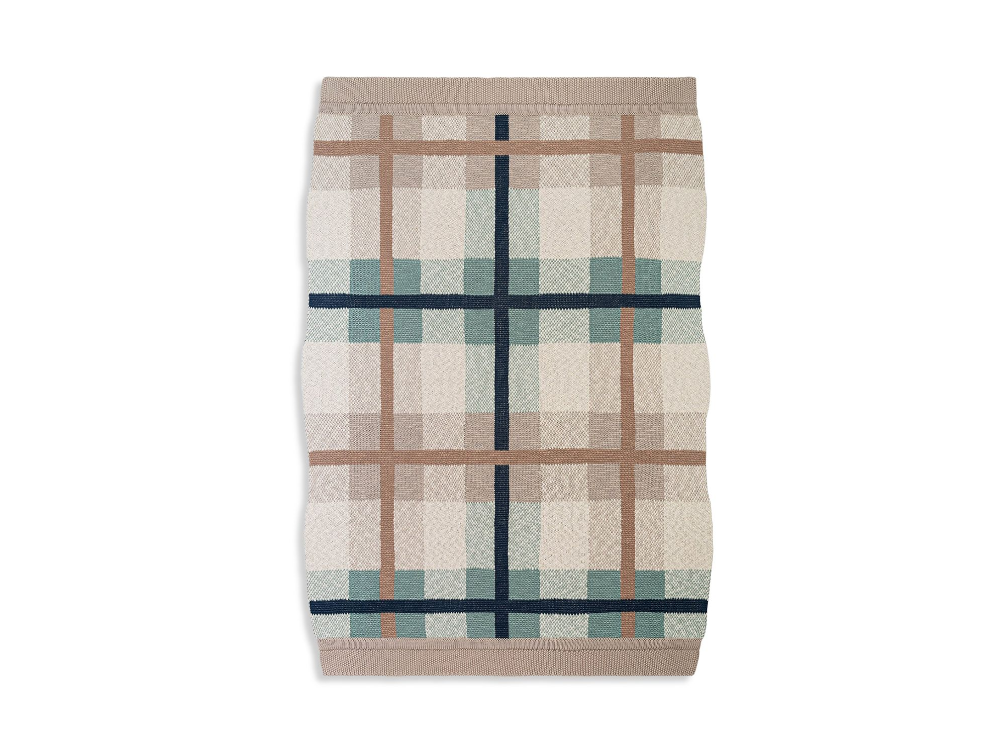 Unisex Charlie Farmhouse Knitted Plaid Blanket — Image 3