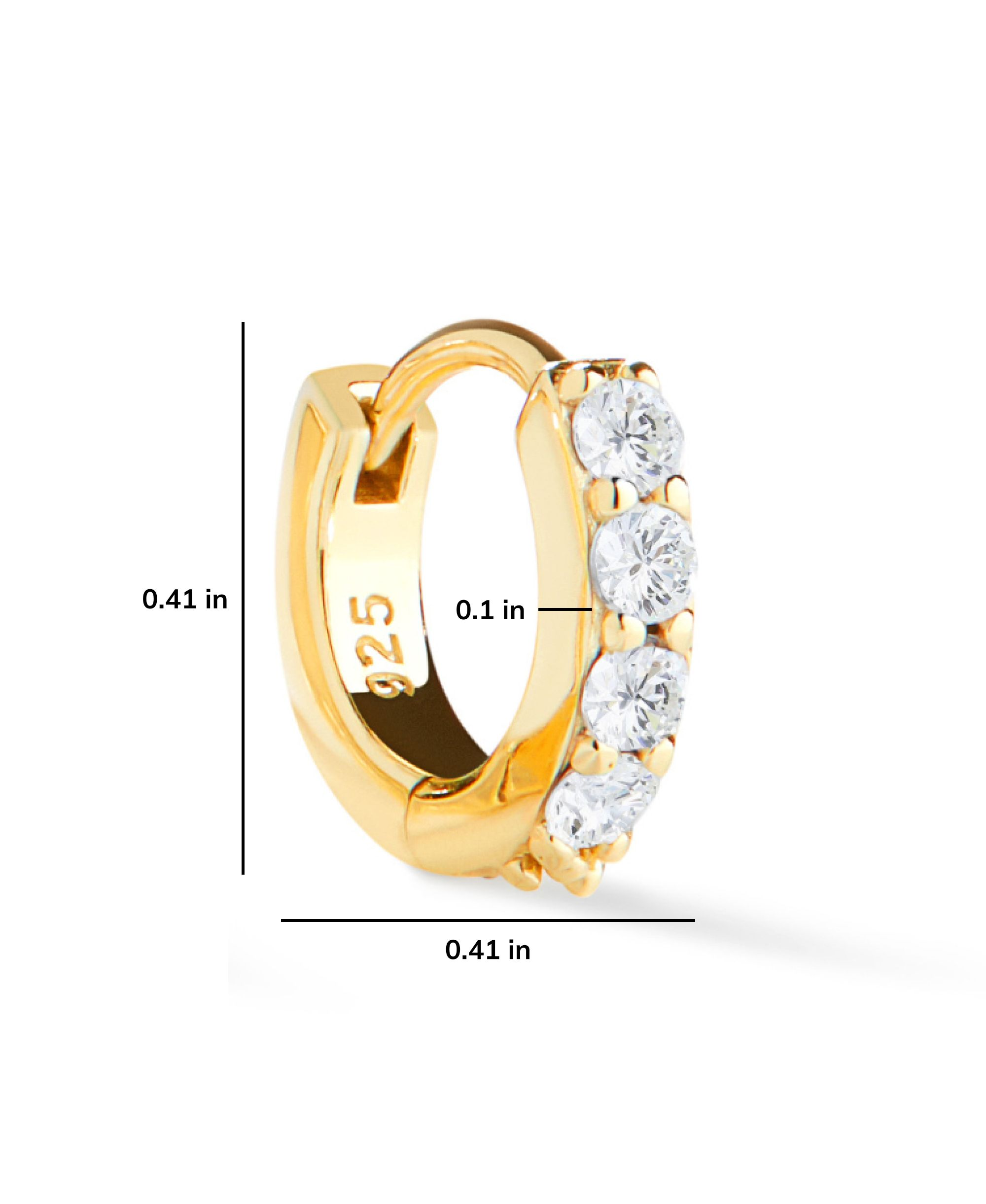 Suzanne Huggie Hoop Earrings — Image 5