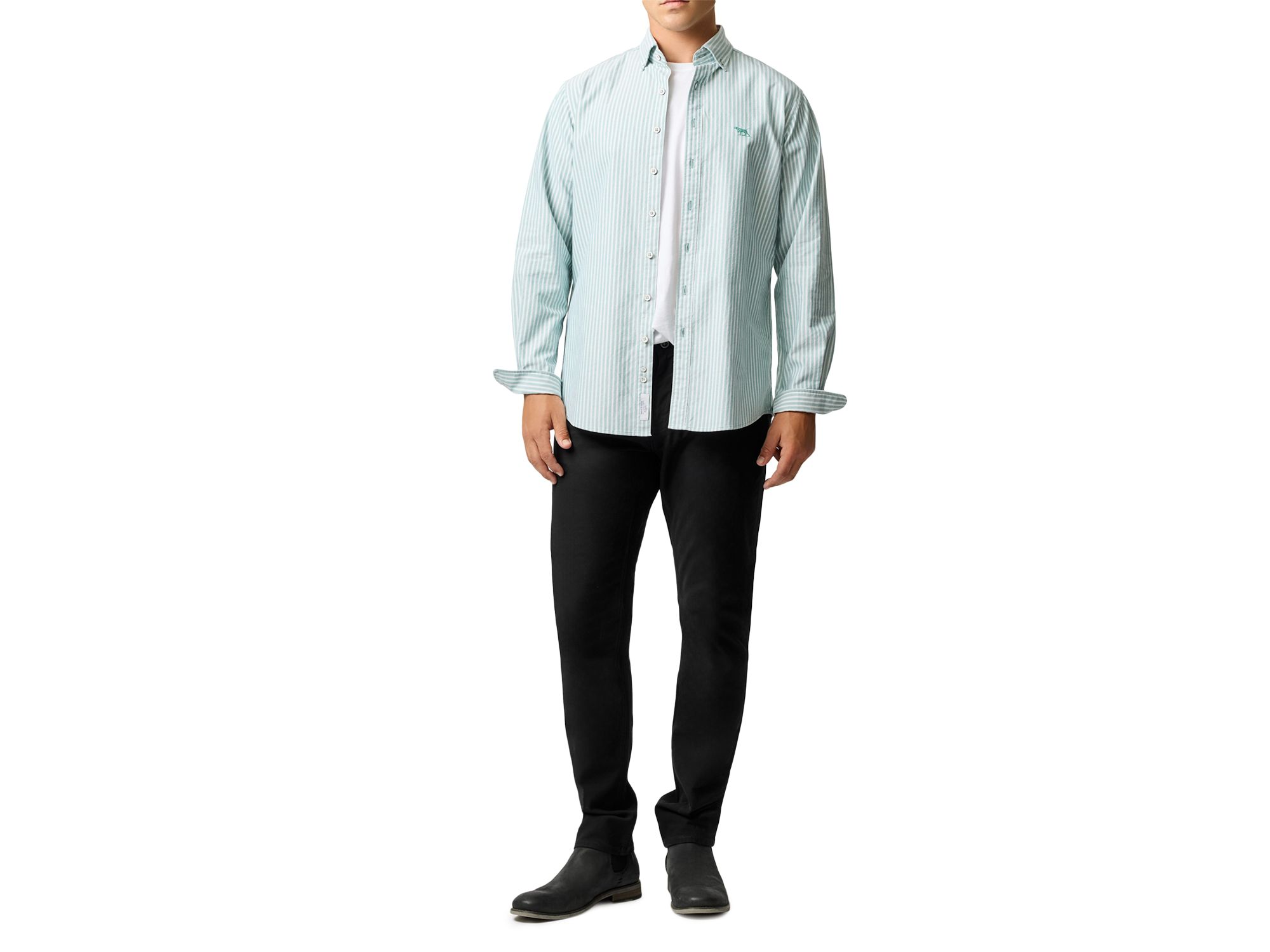 Long Sleeve Oxford Stripe 4 Of Shirt — Image 6