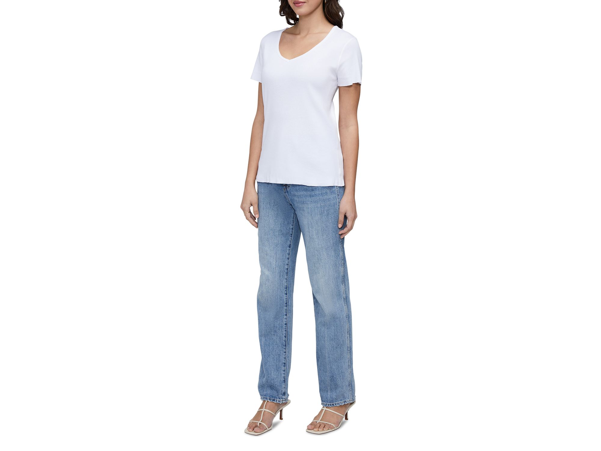 Cotton V Neck Tee — Image 6