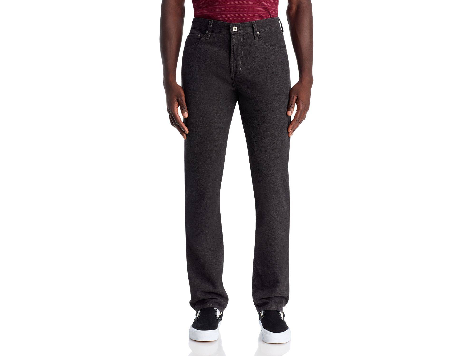 Everett Slim Straight Pants in Sulfur Smooth Slate — Image 4