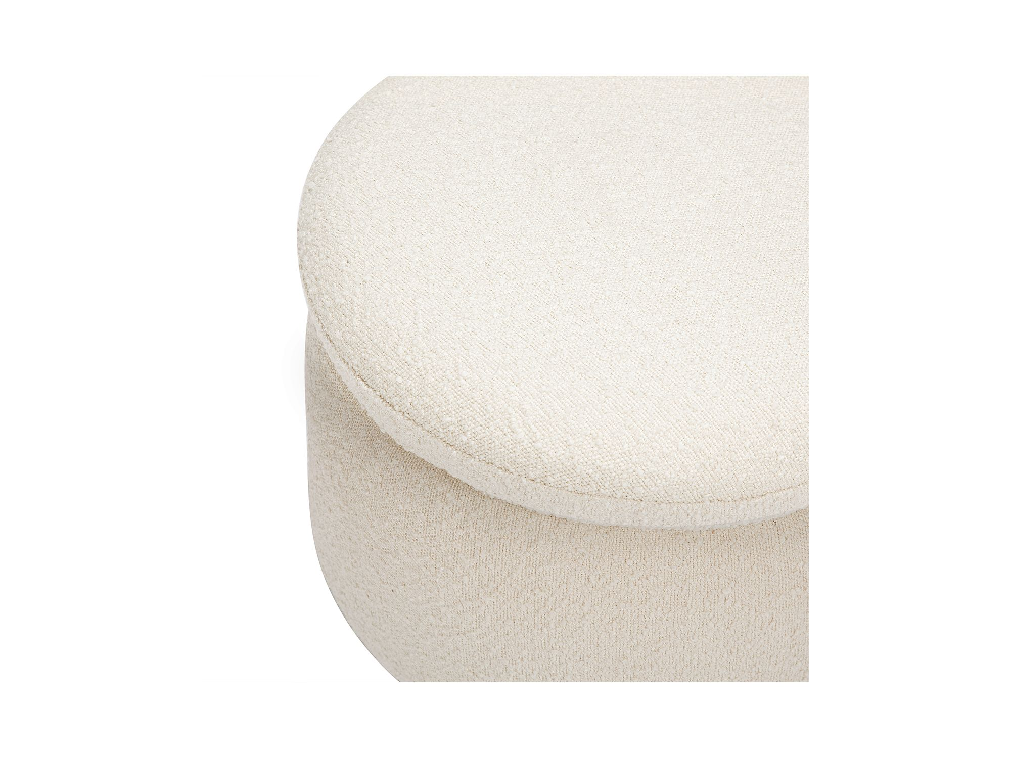 Enoki Bouclé Storage Ottoman — Image 3