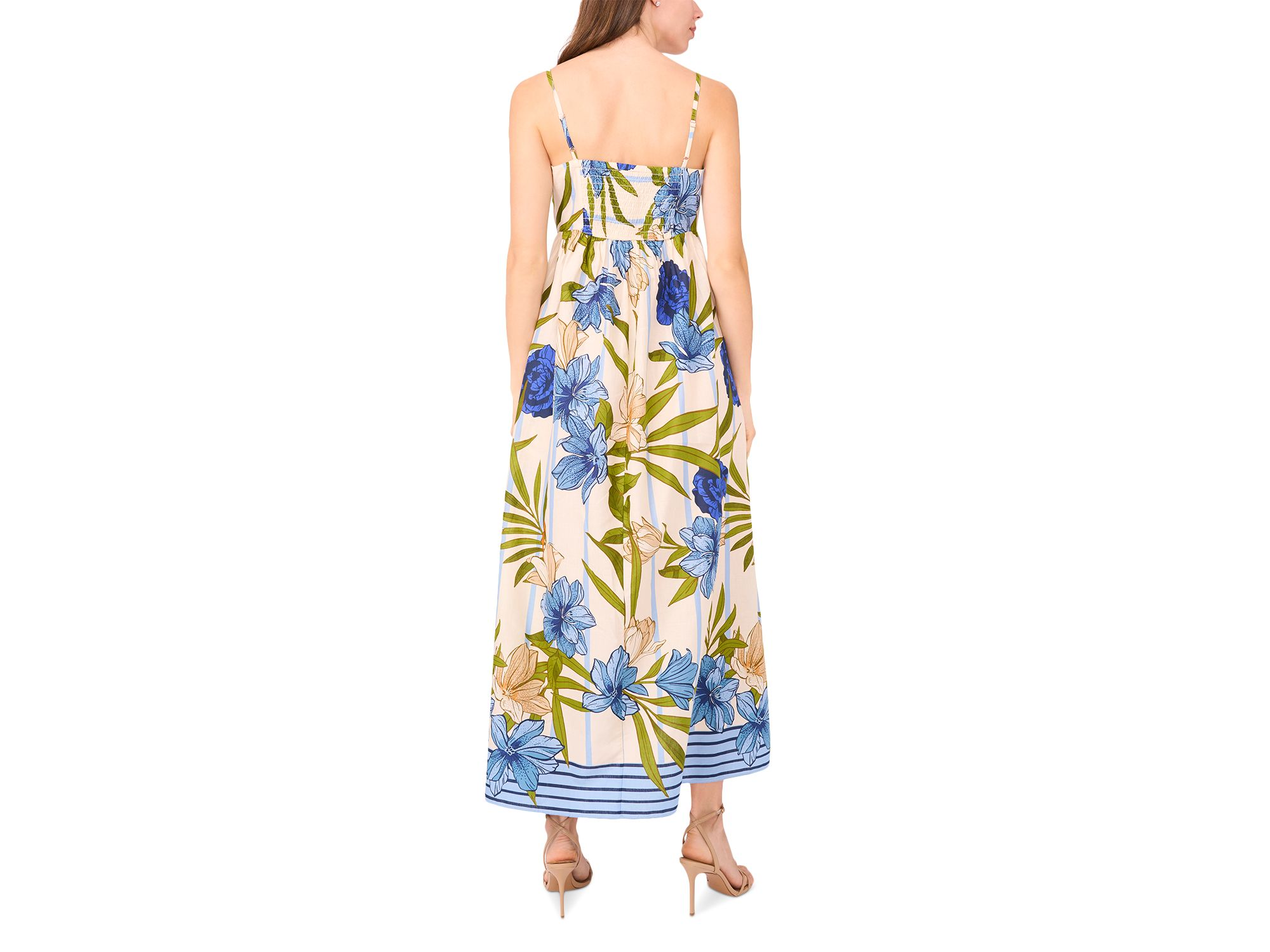 Striped Smocked Maxi Dress — Image 3