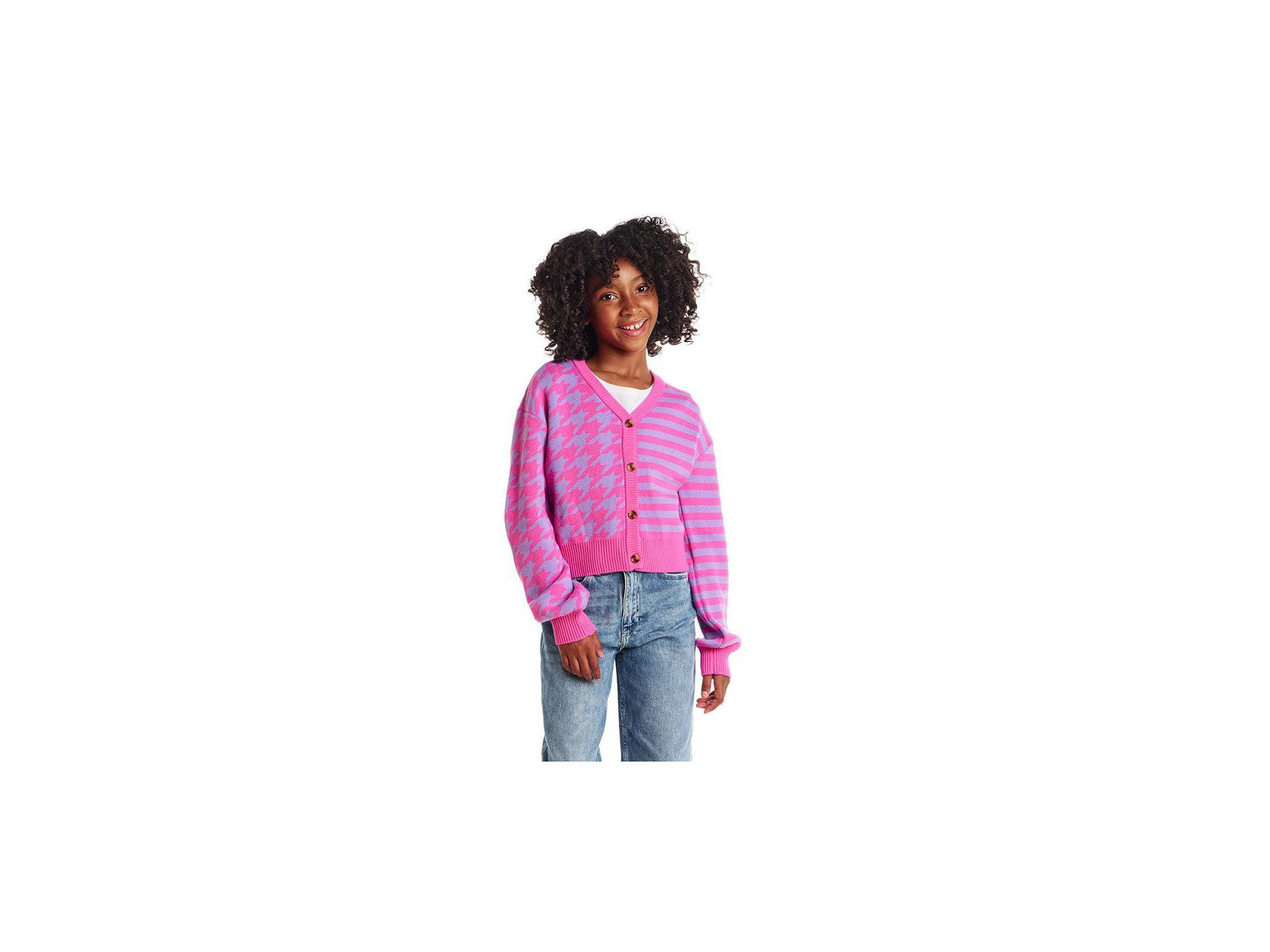 Girls' Houndstooth Cardigan - Big Kid — Image 6