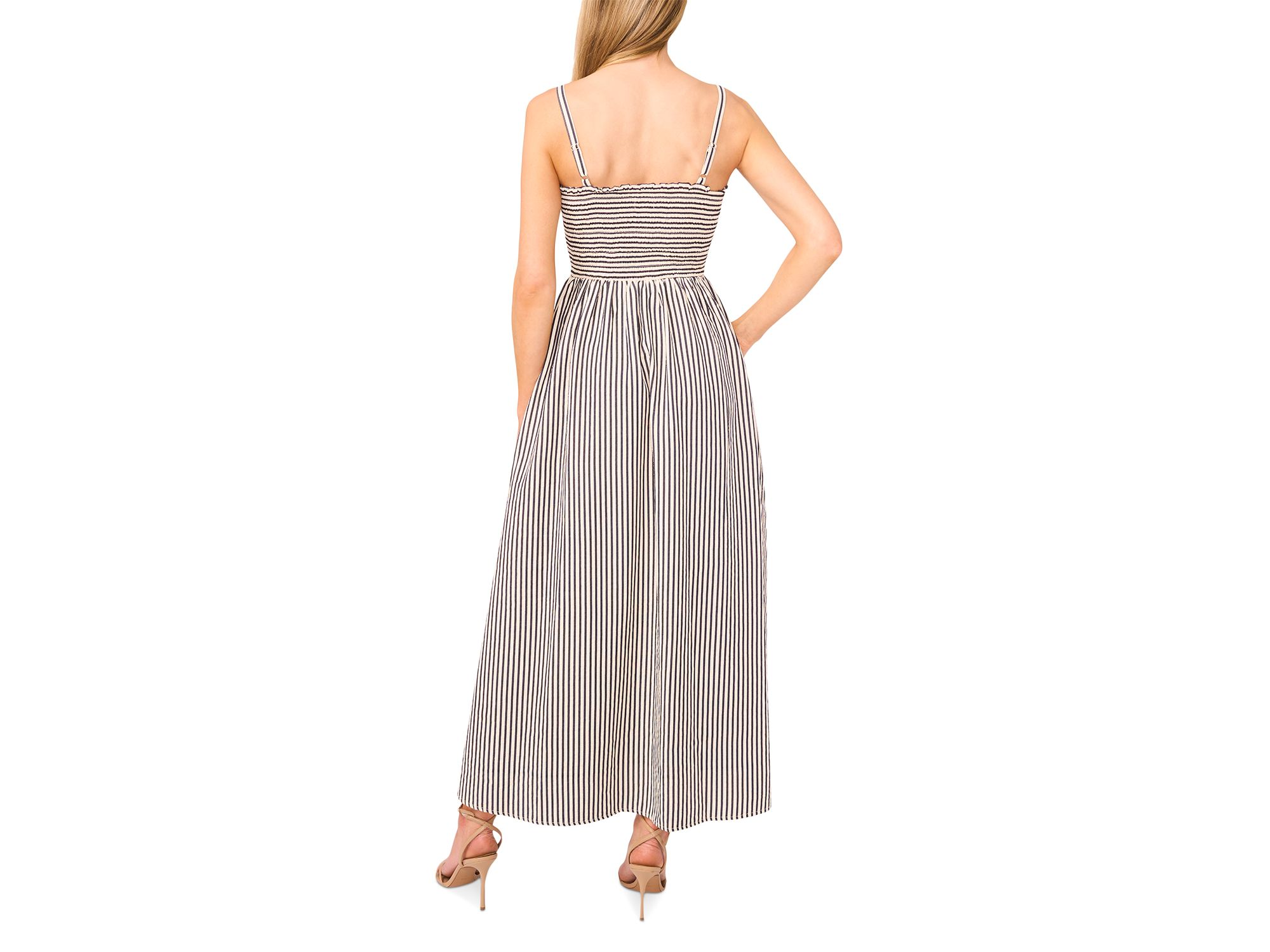 Striped Smocked Maxi Dress — Image 3
