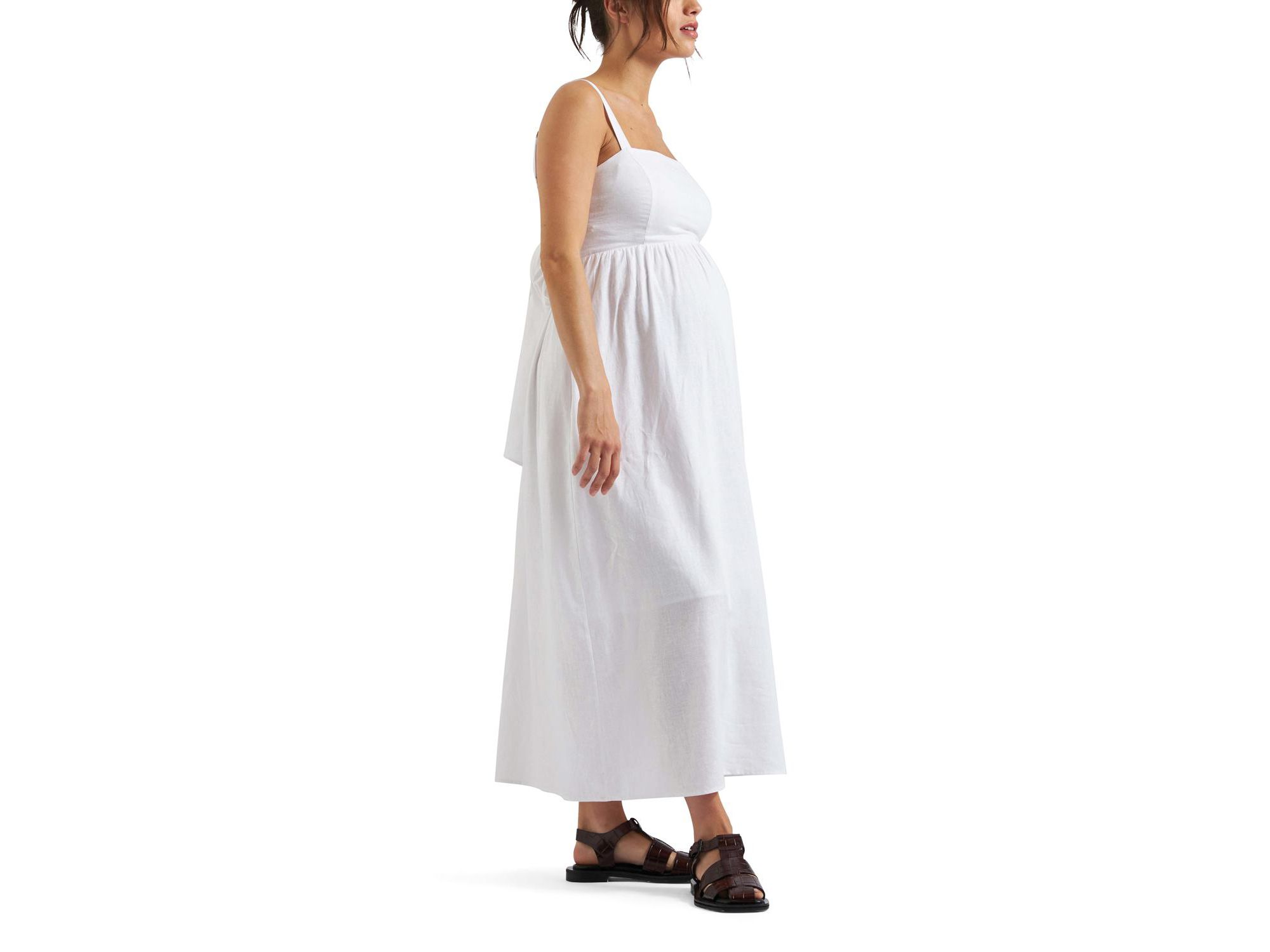 Simone Tie Back Linen Dress — Image 3